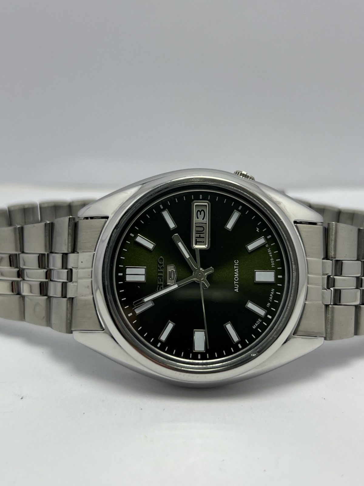 Seiko Seiko 5 Automatic Baton Dial Wrist Watch Day/Date Japan Size 36 - 14 Thumbnail