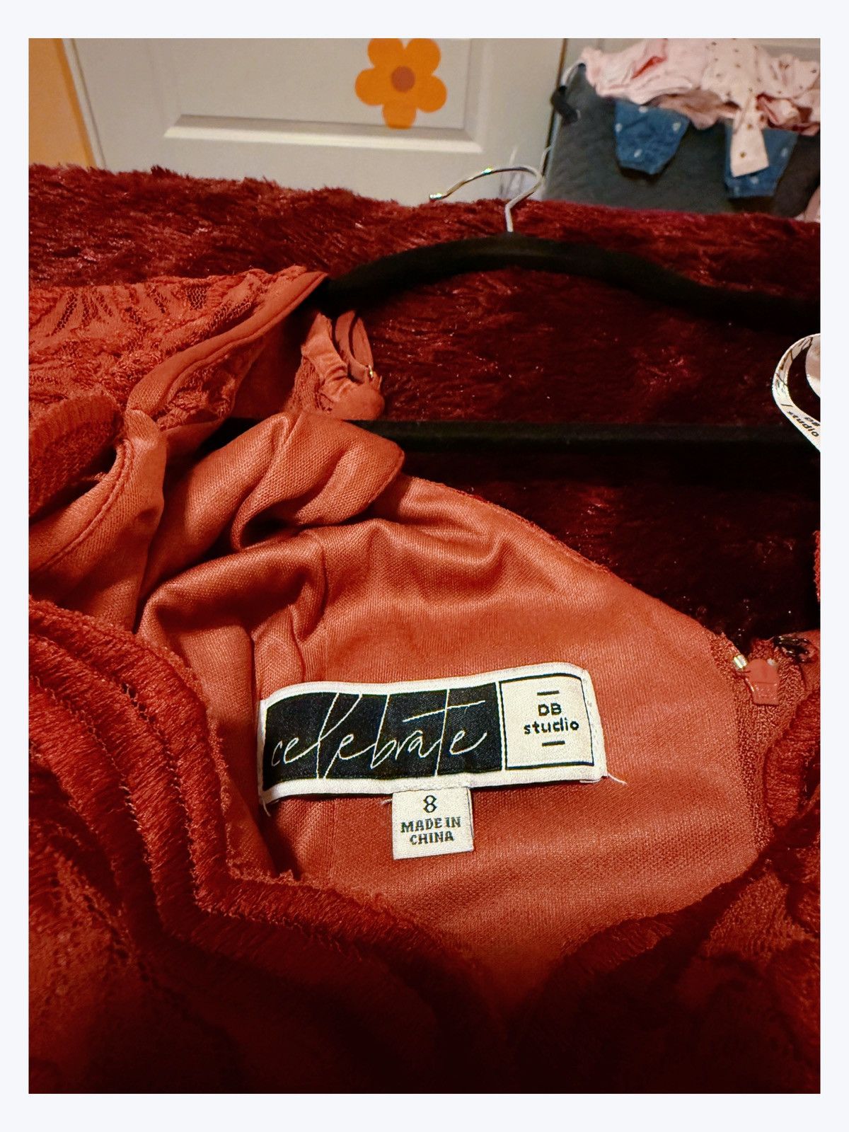 Other Celebrate DB Studio Lace Bodice Gown– Rust Red Elegance Size M / US 6-8 / IT 42-44 - 8 Thumbnail