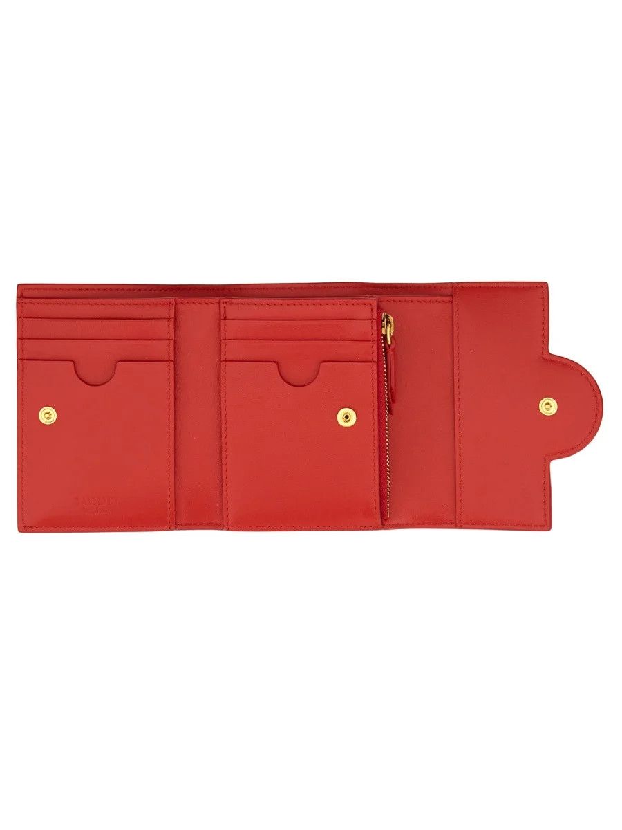 Balmain o1s1wg111225 Size: OS/ B-Buzz" Trifold Wallet in Red Size ONE SIZE - 3 Thumbnail