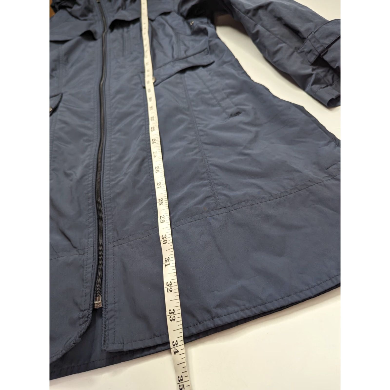 Cole Haan Cole Haan Hooded Full Zip Rain Jacket Navy Blue Size Small Women Adult Regular Long Coat Size S / US 4 / IT 40 - 5 Thumbnail