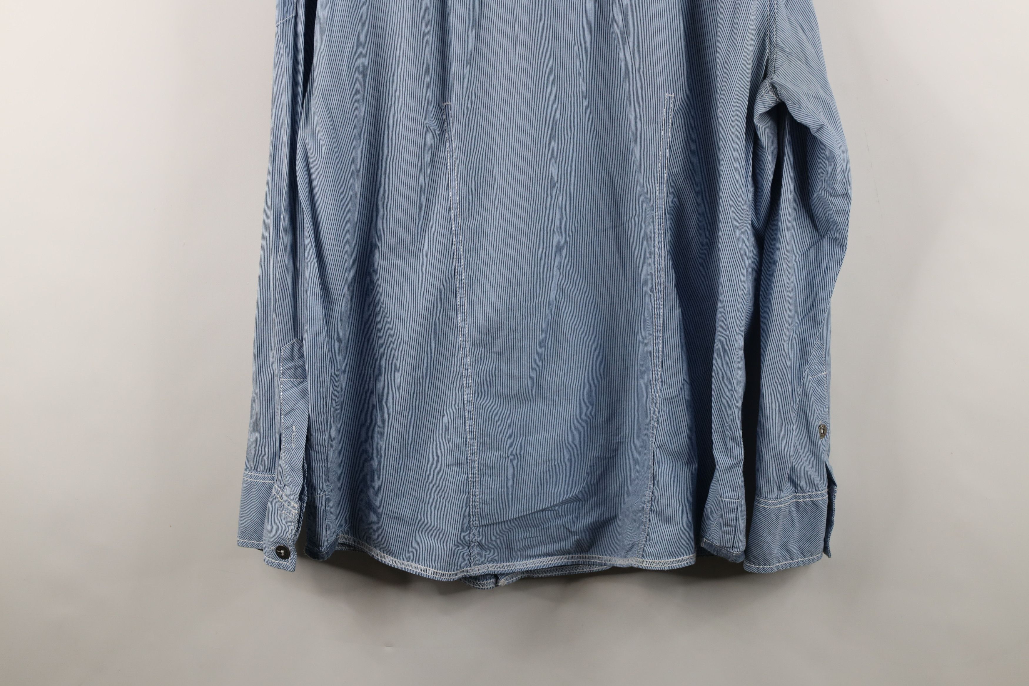 Vintage Buckle BKE Thick Stitch Striped MMA Collared Button Shirt Size US XXL / EU 58 / 5 - 14 Thumbnail