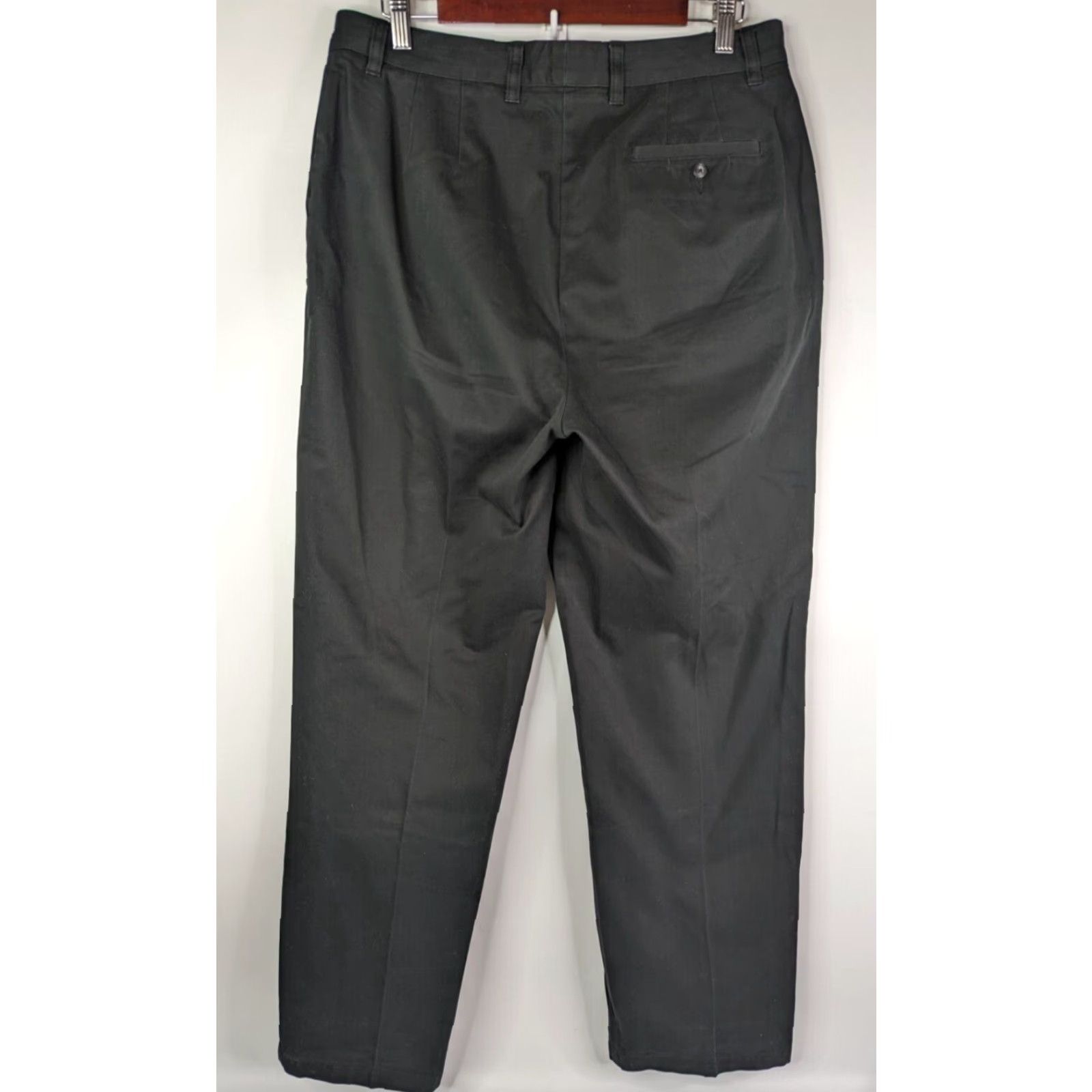 Eddie Bauer Eddie Bauer Flat Front Twill Pants Black Cotton Women's 14 Flat Front Khakis Chinos 30 1/4" Inseam Size 36" / US 14 / IT 50 - 4 Thumbnail