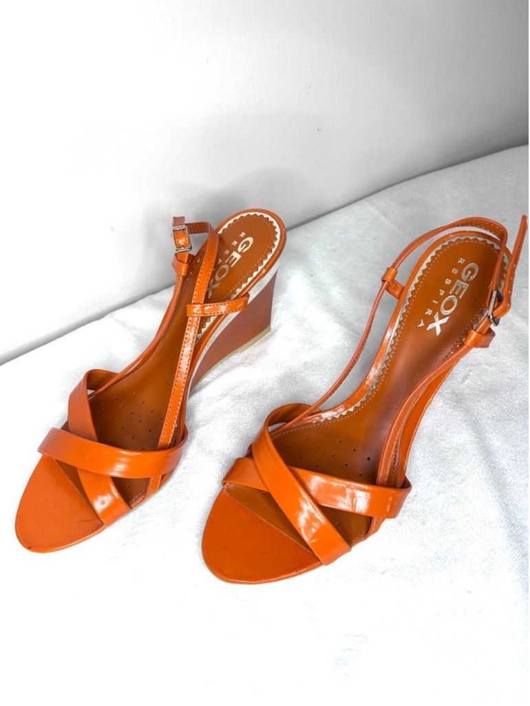 Geox Women's Geox Orange Wedge Sandals, Size 9 Size US 9 / IT 39 - 5 Thumbnail
