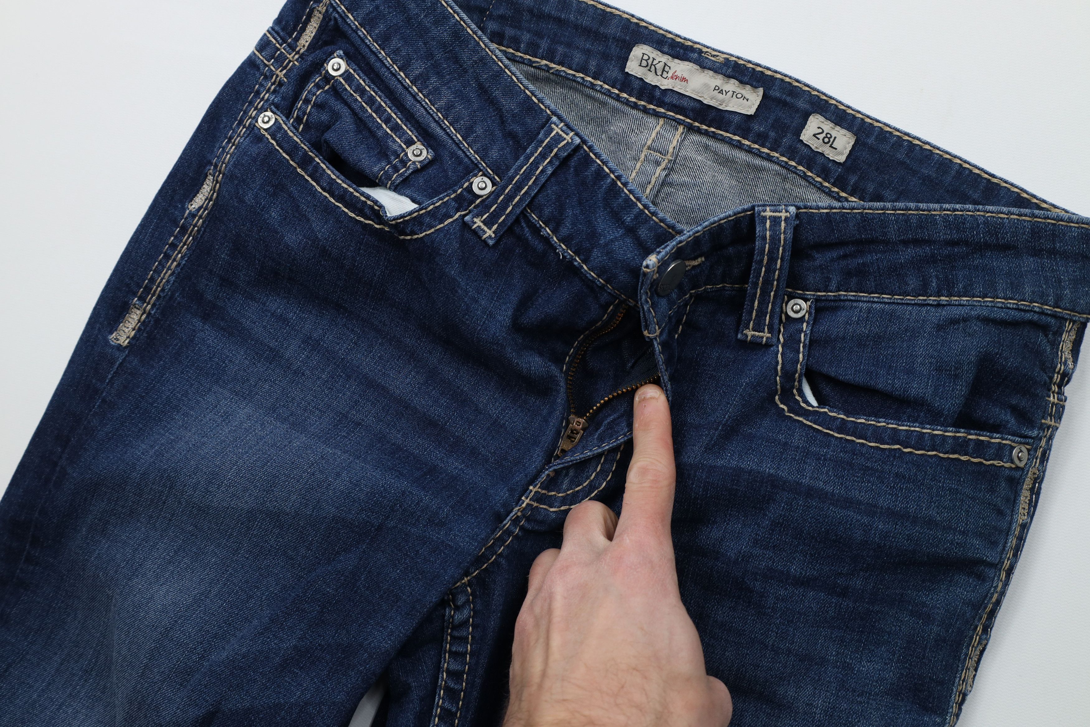 Vintage Buckle BKE Denim Stitch Payton Stretch Bootcut Denim Jeans Size 28" / US 6 / IT 42 - 7 Thumbnail