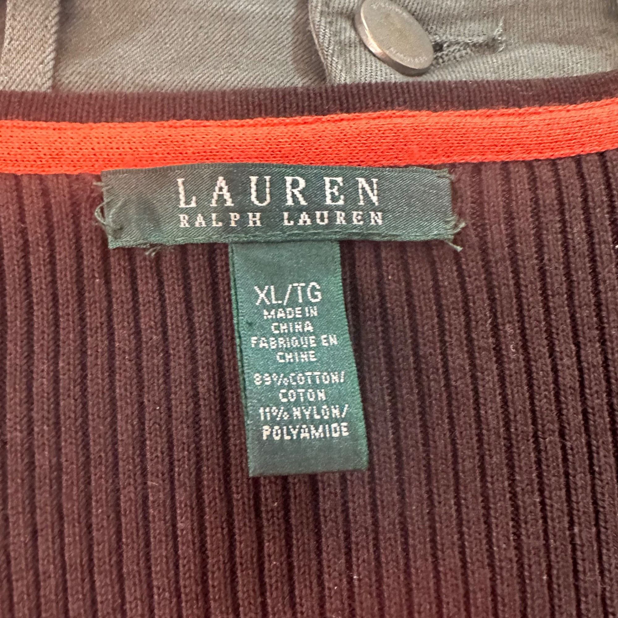 Ralph Lauren ❤️Ralph Lauren Women's Cardigan Sweater Sz XL Brown Orange S Size XL / US 12-14 / IT 48-50 - 5 Thumbnail