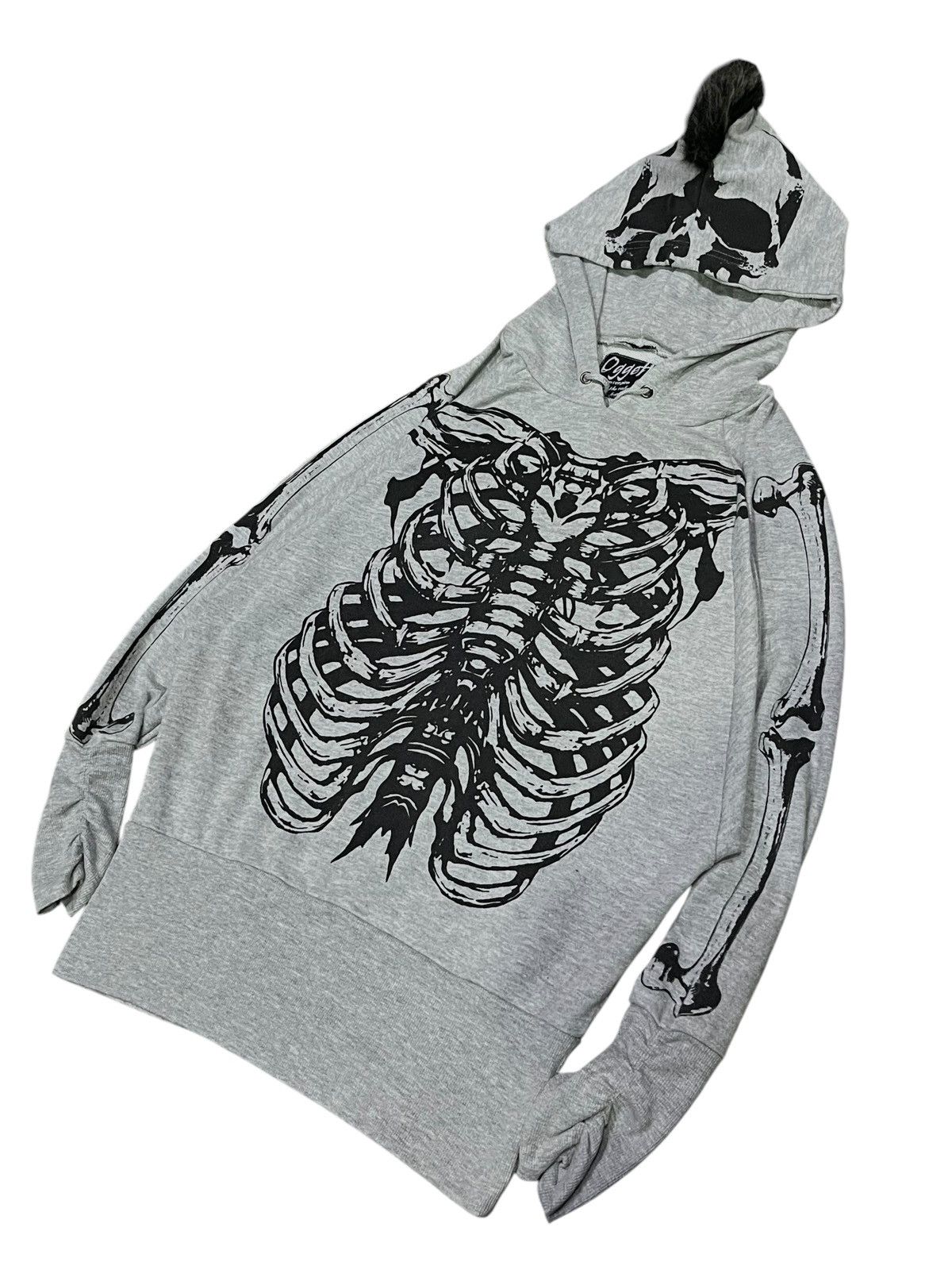 Japanese Brand OGGETTO Skeleton Skull Punk Mohawk Hair Hooded Kapital Style Size M / US 6-8 / IT 42-44 - 8 Thumbnail