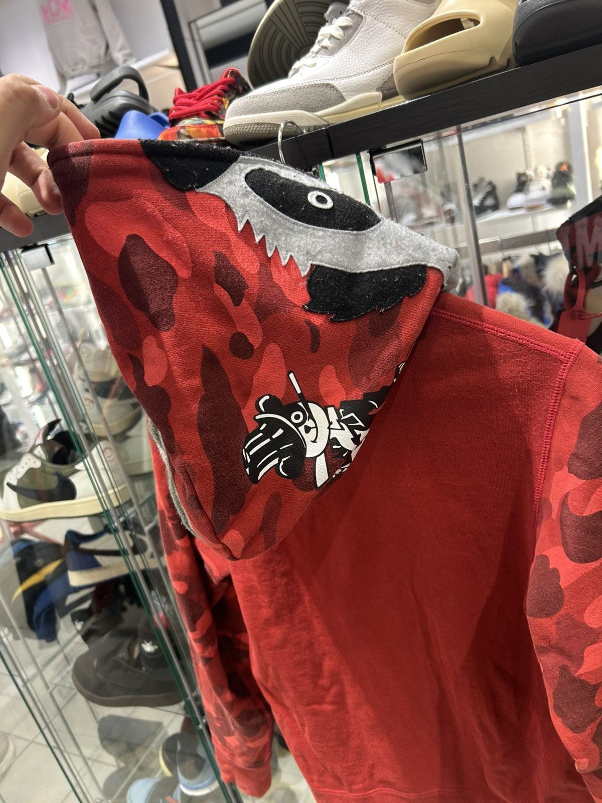 Bape Bape Panda Full Zip Hoodie Red Size US S / EU 44-46 / 1 - 6 Thumbnail
