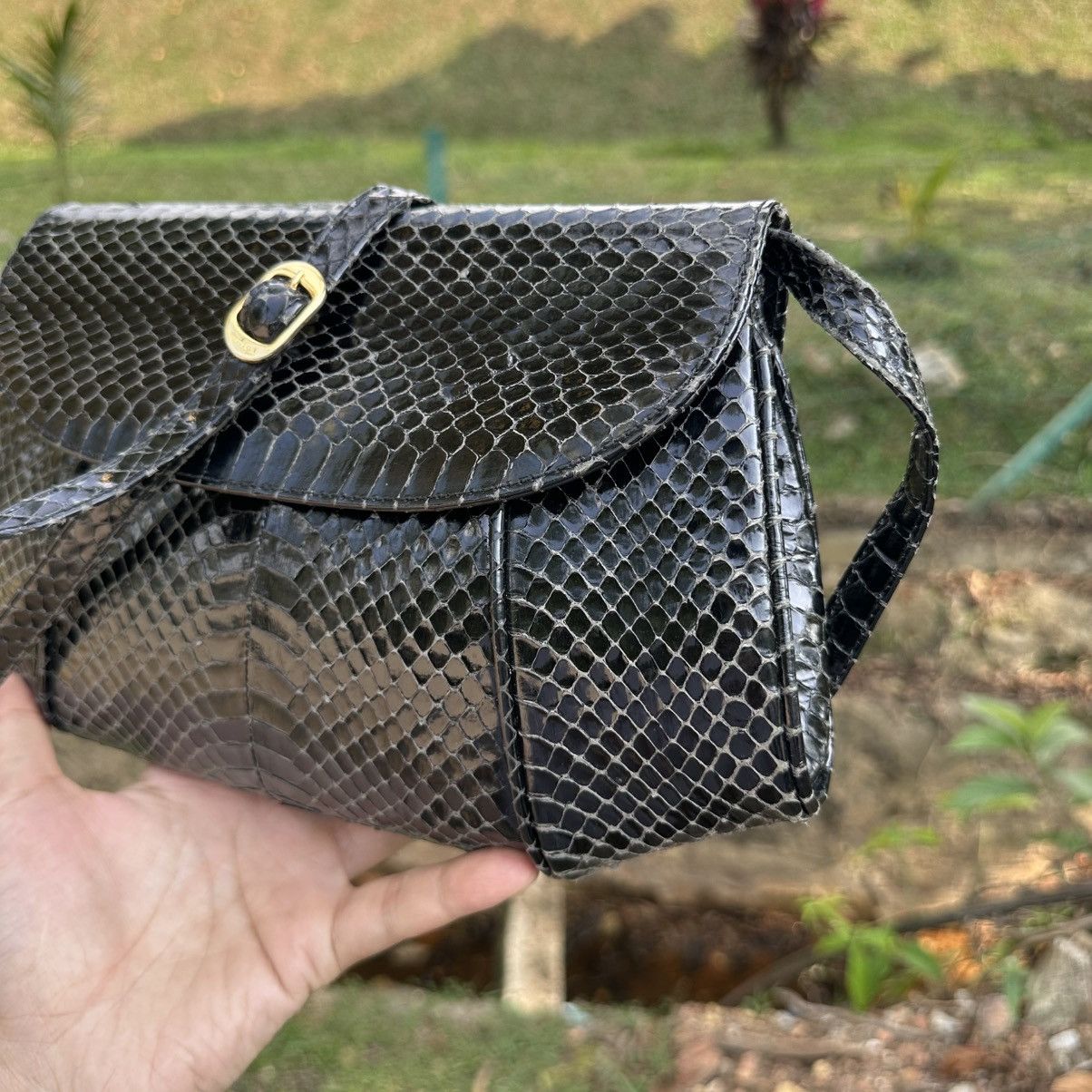 Salvatore Ferragamo Salvatore Ferragamo Vintage Snakeskin Shoulder Bag Size ONE SIZE - 3 Thumbnail