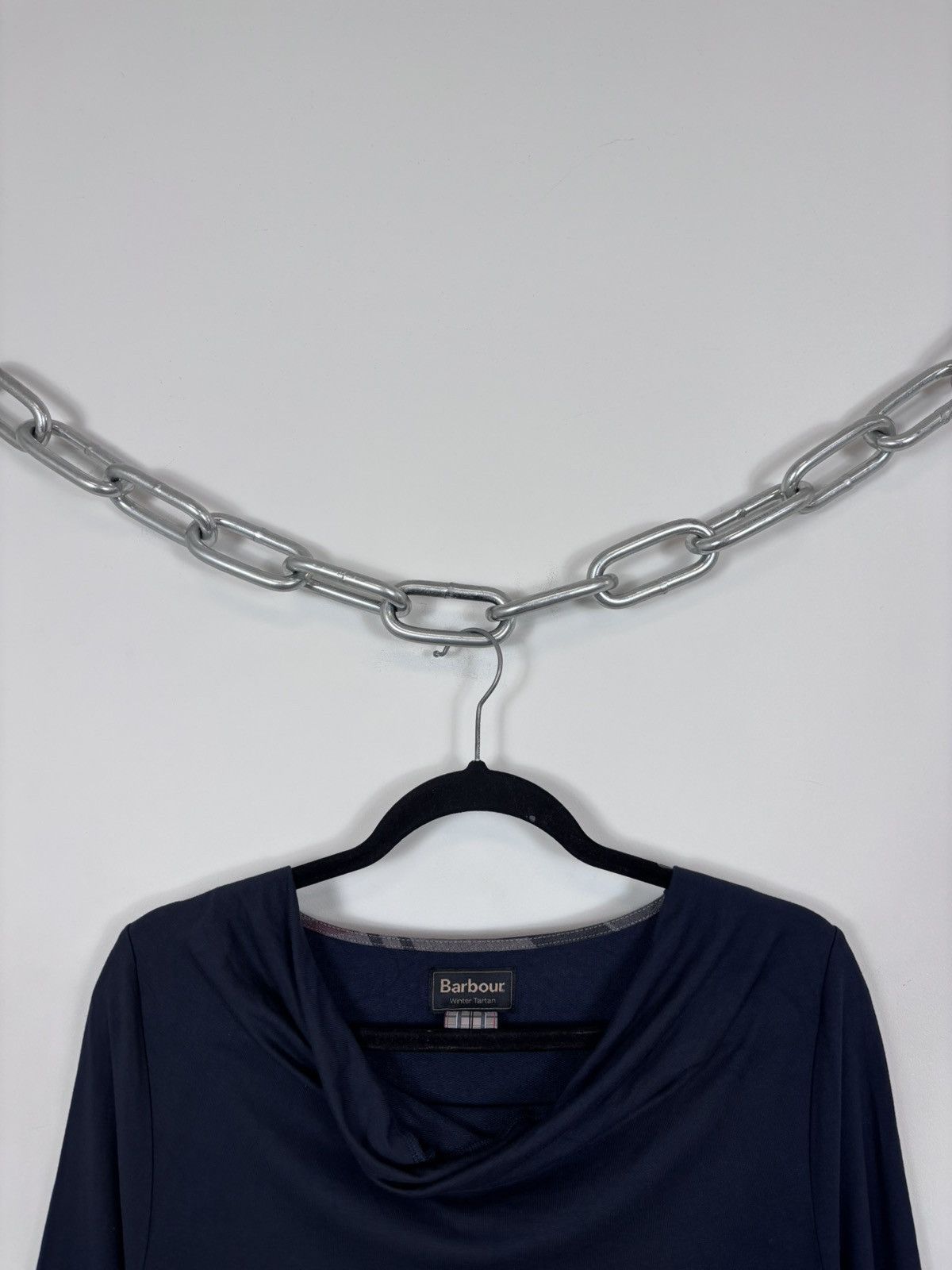 Barbour Barbour Winter Tartan Women’s Navy Blue Long Sleeve T-Shirt Size M / US 6-8 / IT 42-44 - 4 Thumbnail