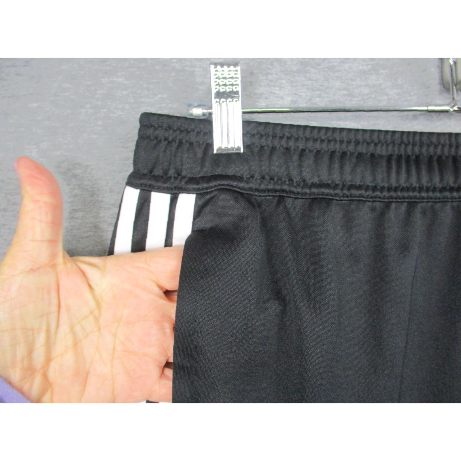 Adidas Adidas Track Pants XL Men Black White Zip Ankle Trico Drawstring Pockets Size US 36 / EU 52 - 5 Thumbnail