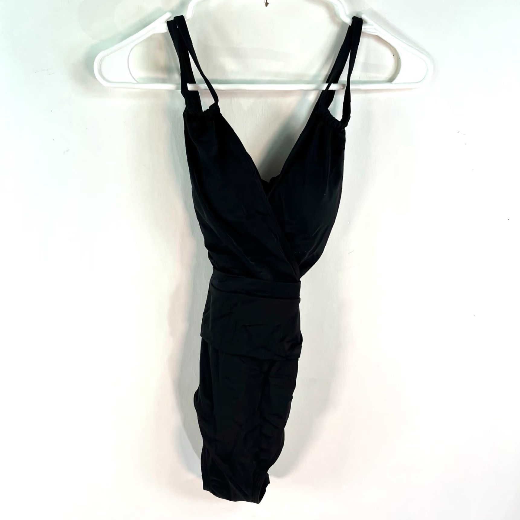 Vintage Coastal Womens One Piece Swimsuit S Halter Neck Blue/Black Cross Back French Cut Size ONE SIZE - 2 Thumbnail
