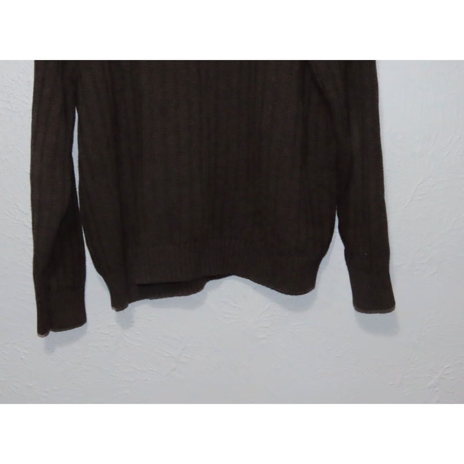 Lands' End Lands' End V-Neck Pullover Sweater Men XL Black Chunky Knit Knit Long Sleeve Casual 90s Retro Size US XL / EU 56 / 4 - 7 Thumbnail