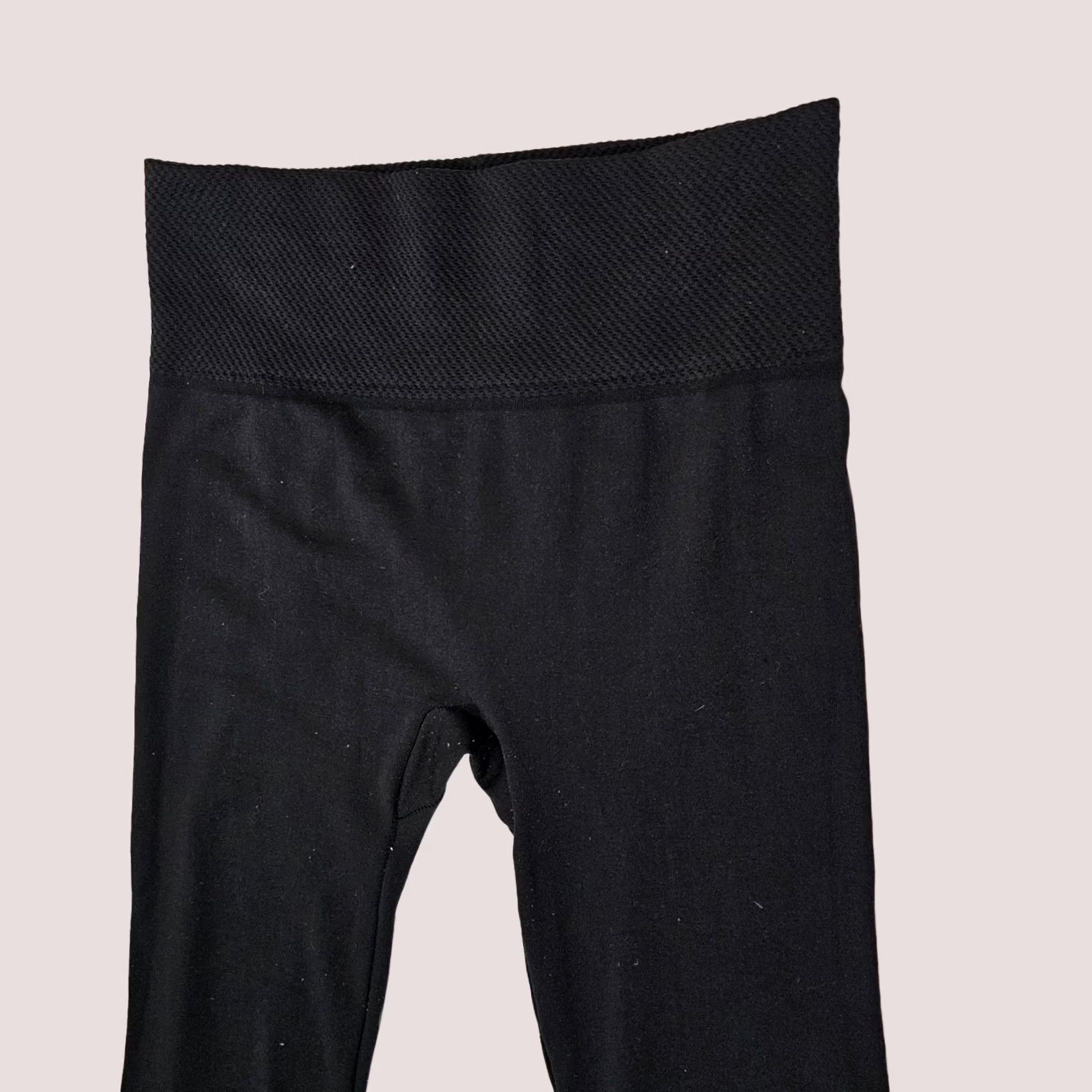 Vintage Maze Womens Pants L Black Knit Elastic Waist Pull On Slim Leg Regular Fit Modern Classic Size 36" / US 14 / IT 50 - 1 Thumbnail