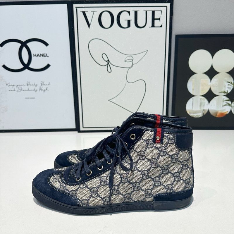 Gucci Gucci Logo High-Top Casual Sneakers Size US 7.5 / EU 40-41 - 9 Thumbnail