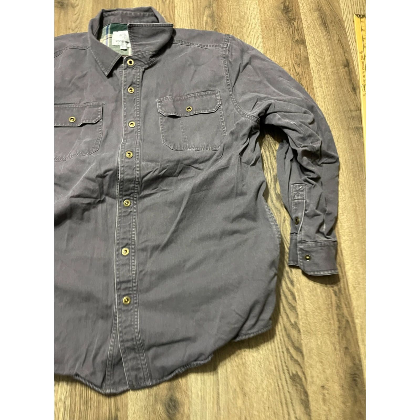 Vintage MOCOTONO Jacket Men's Large Gray Fleece Lined Button Up Snap Size US L / EU 52-54 / 3 - 4 Thumbnail