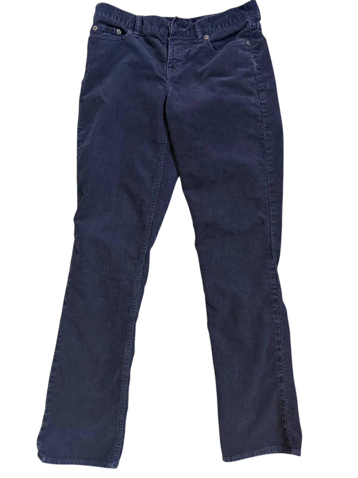 J.Crew J.Crew Women’s Slim Straight Corduroy Pants – Navy Blue Size 27" / US 4 / IT 40 - 1 Thumbnail