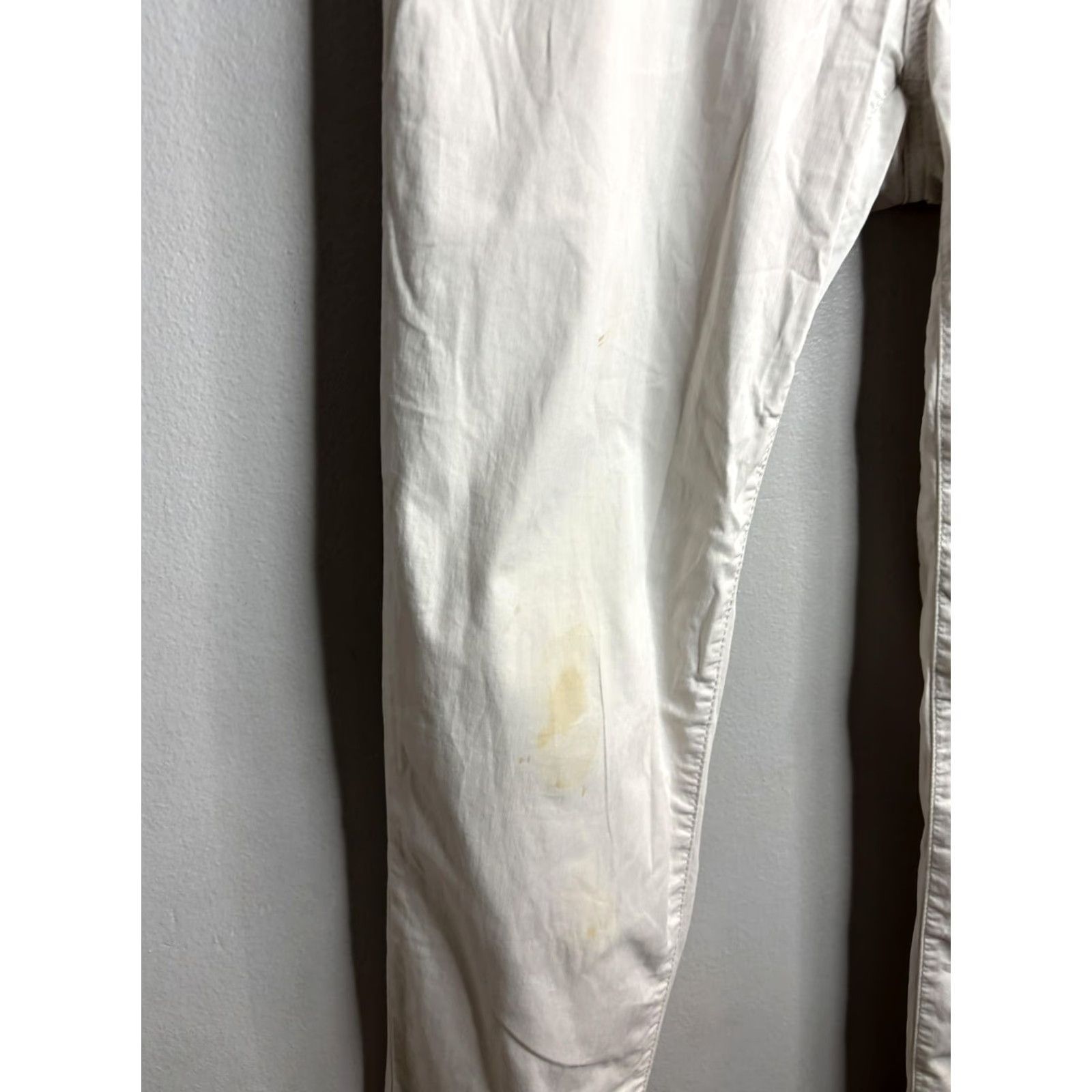 BRAX Brax Cadiz Marathon Five Pocket Jeans Mens White Cream Chino Denim Straight 34 Inseam 35 Overall Size US 34 / EU 50 - 2 Thumbnail