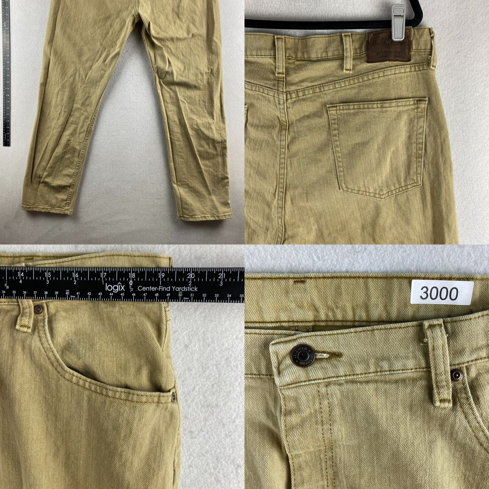 Wrangler Wrangler Jeans Mens 38 Beige Straight Distressed Denim Light Wash Pants Size US 38 / EU 54 - 10 Thumbnail