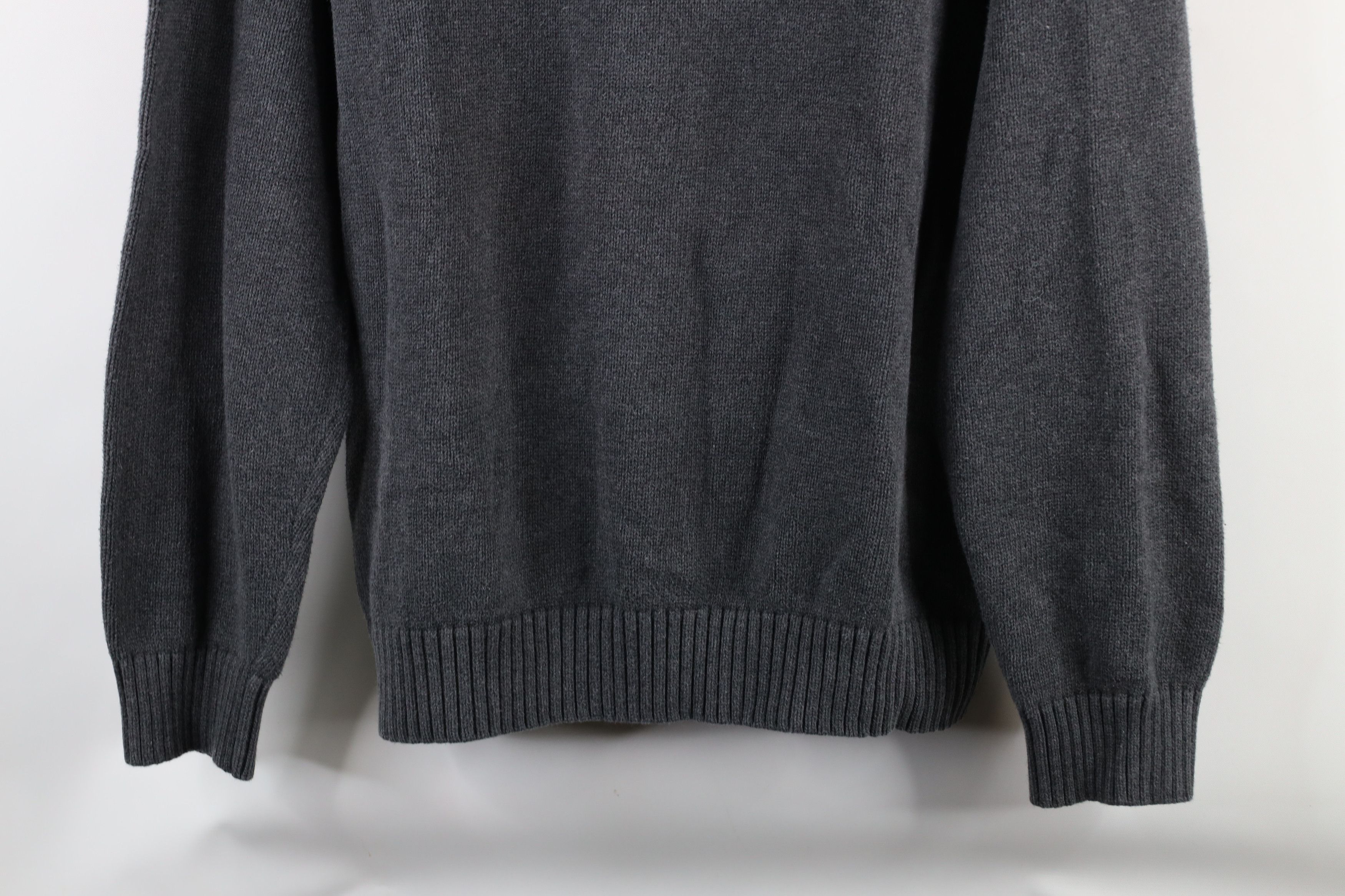 Vintage Vintage 90s Streetwear Cotton Knit Crewneck Sweater Gray Size US XL / EU 56 / 4 - 3 Thumbnail