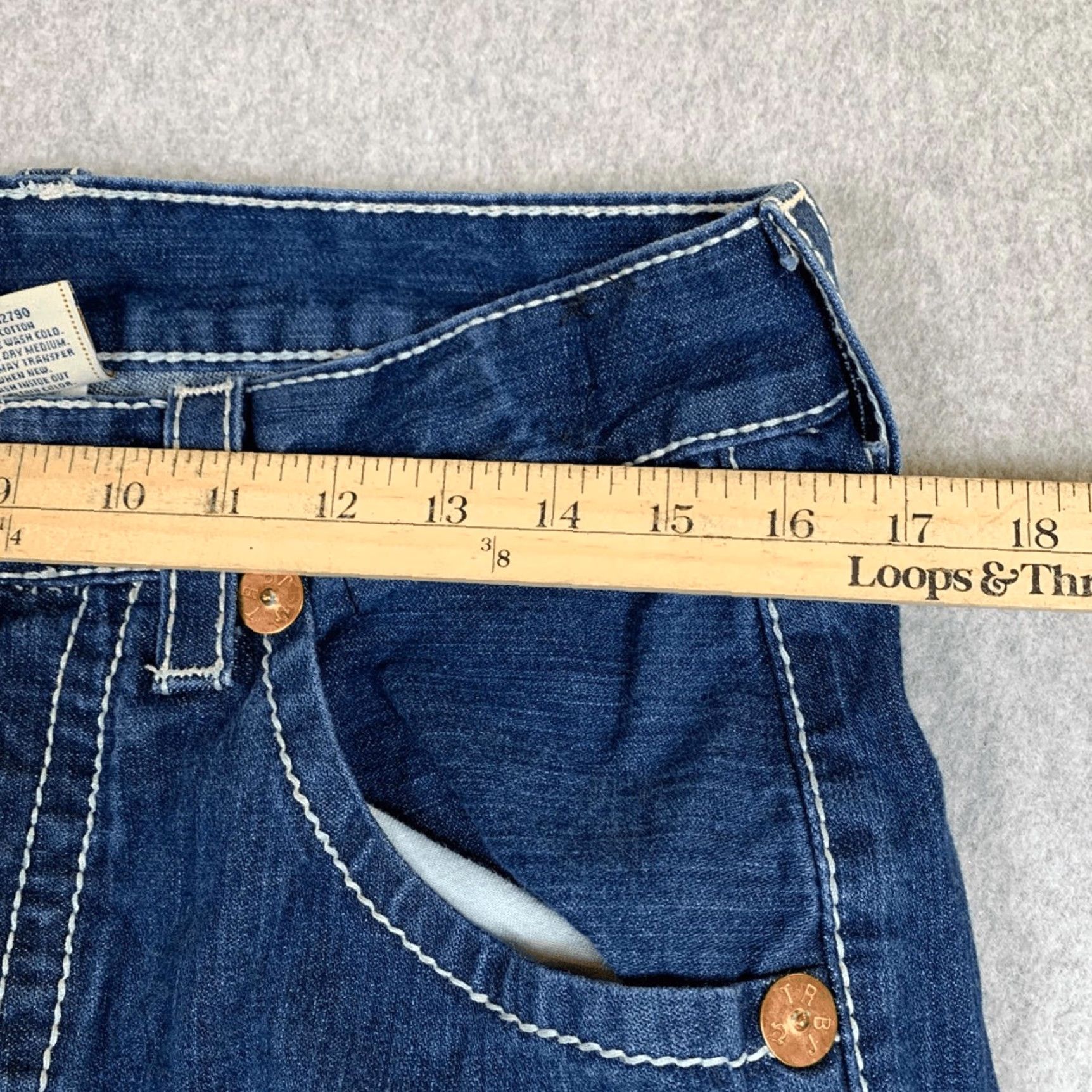 True Religion VINTAGE True Religion Jeans Blue Marco Big T 30x33 Western Pocket Flap Mens Jeans Blue 30x33 Mens Jeans Straight 30x33 Mens Size US 30 / EU 46 - 4 Thumbnail