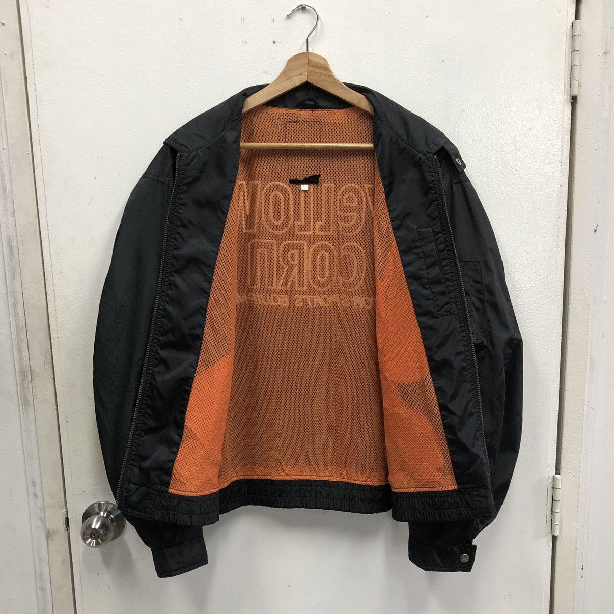 YELLOW CORN VTG Yellow Corn Big Logo Rider Biker Racing Bomber Jacket Size US L / EU 52-54 / 3 - 18 Thumbnail