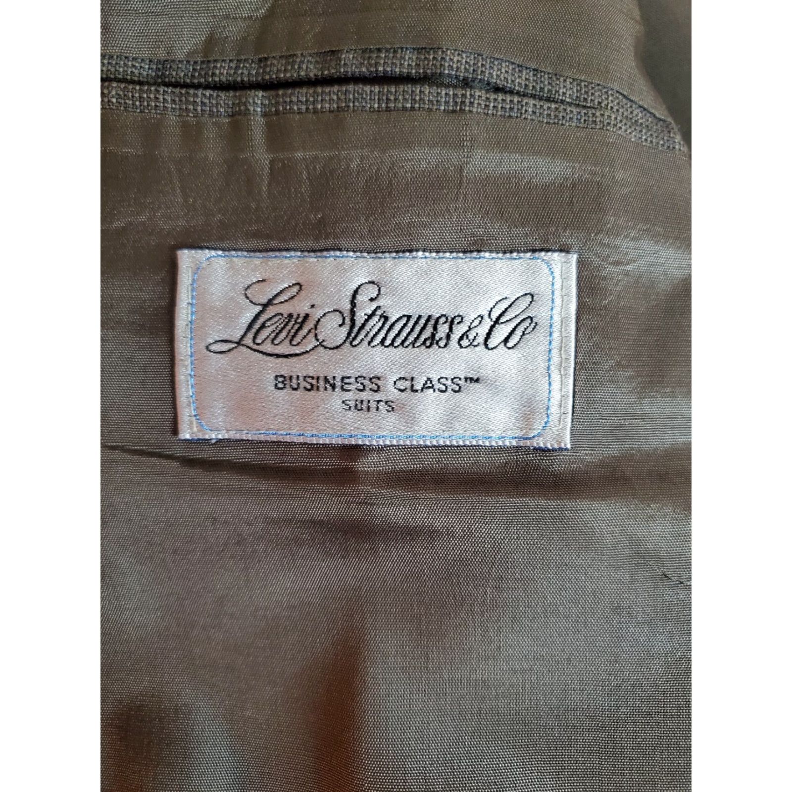 Levi's VINTAGE Levi Strauss Made In USA Brown Business Suit Men's 42L 2 Piece Suit Size 42R - 4 Thumbnail
