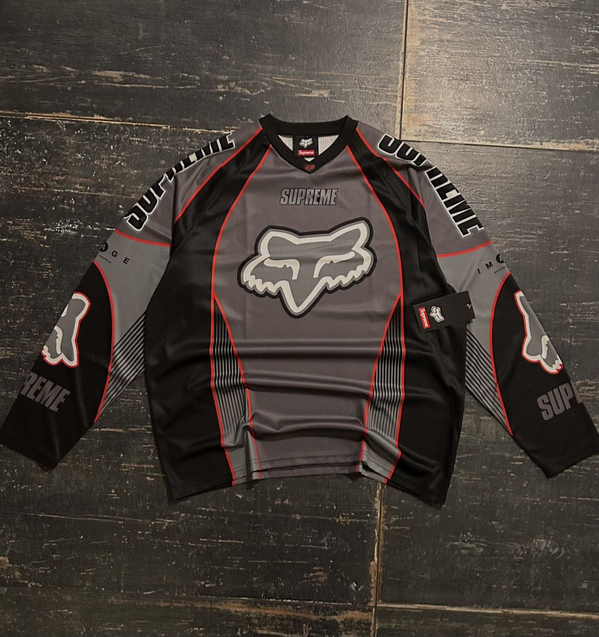 Fox Racing × Supreme Supreme x Fox Racing DMX Jersey Black | Grailed