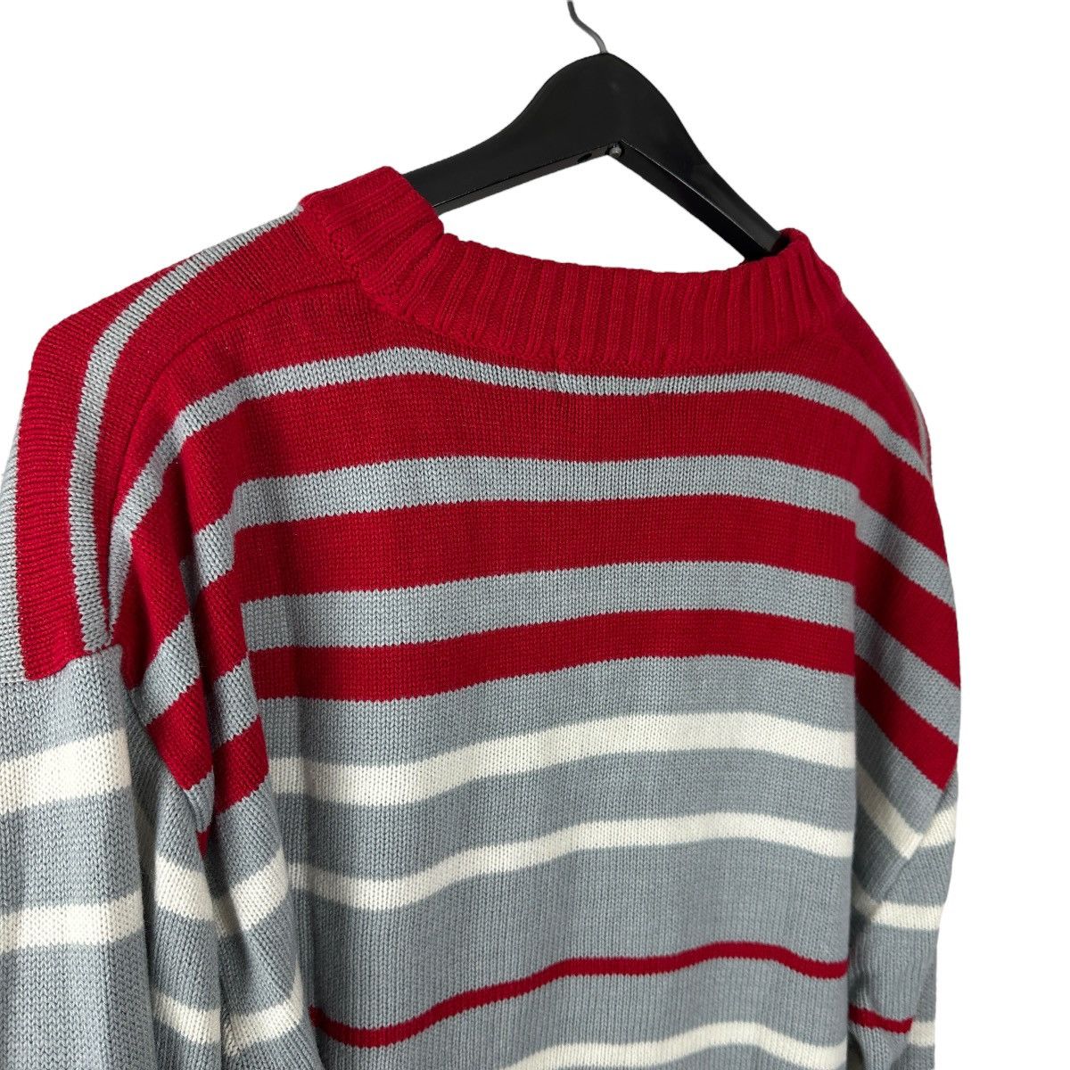 Koman × Vintage Vintage 90s Koman Sport Red Striped Knit Sweater Size US M / EU 48-50 / 2 - 9 Thumbnail