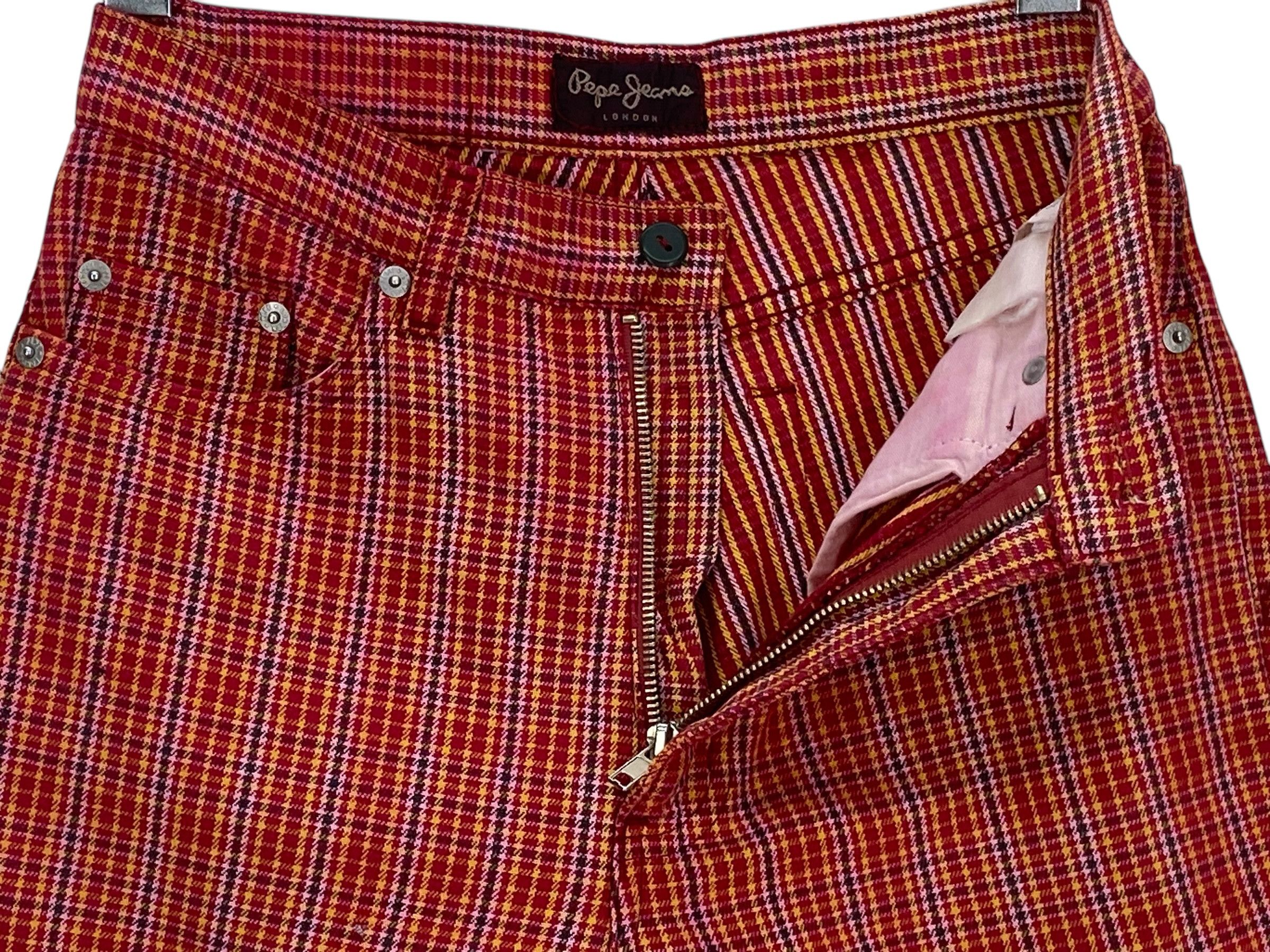 Pepe Jeans Straight Leg Denim Jeans Checkered Jeans Pants Size US 26 / EU 42 - 8 Thumbnail