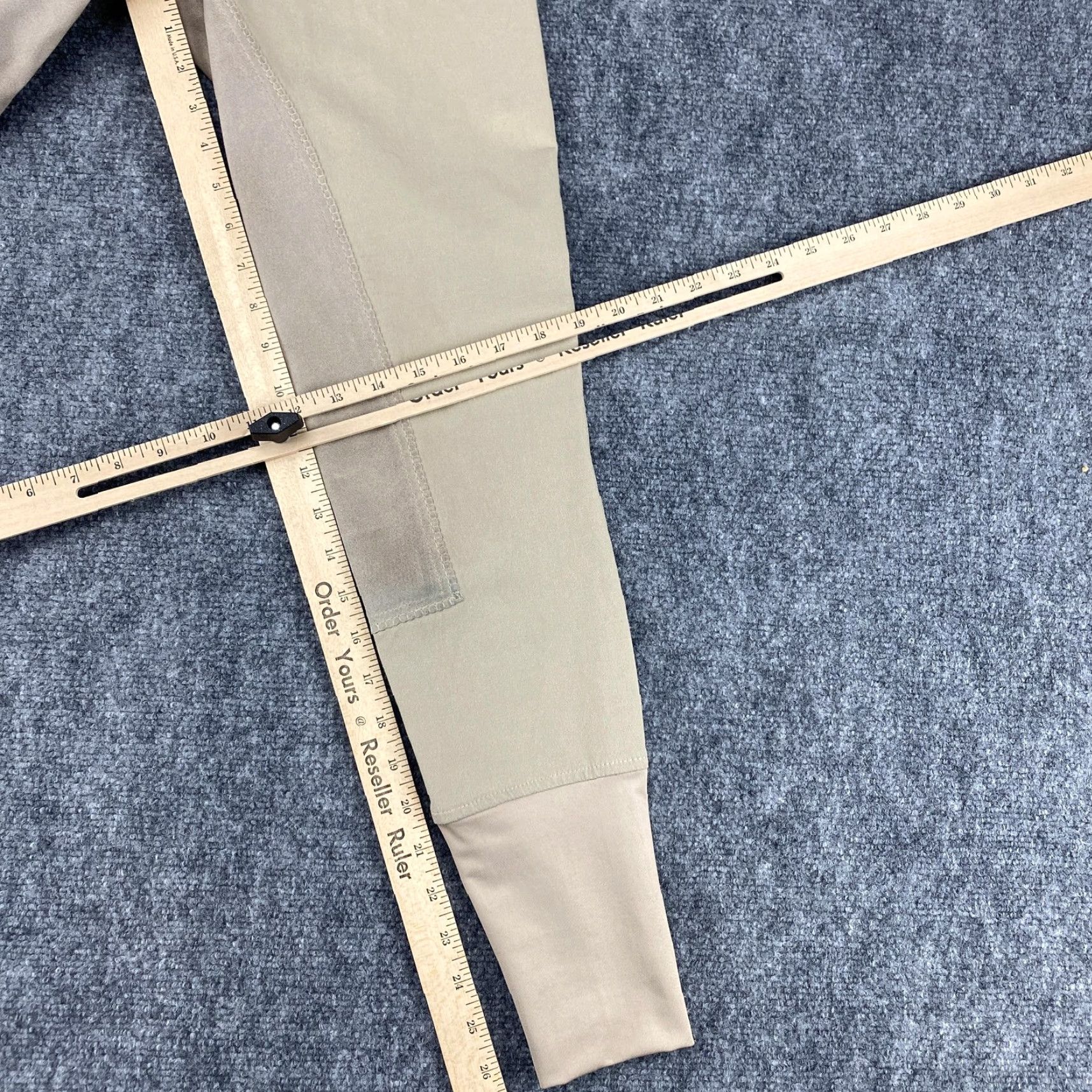 Logo 7 Spooks Riding Pants Womens XXS Tan Equestrian Breeches Zip Elastic Cuffs Crown Logo Pockets Stretch Riding Size 24" / US 00 / IT 34 - 5 Thumbnail