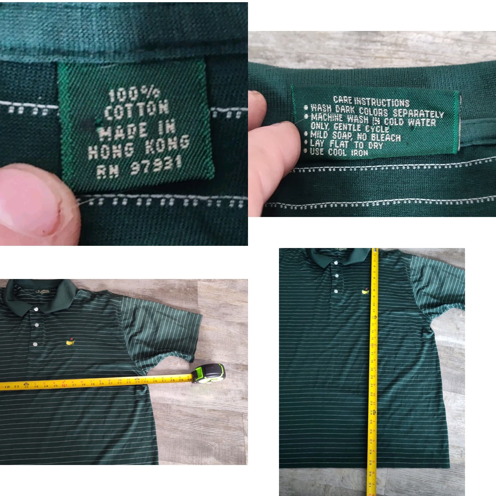 Vintage VINTAGE Amen Corner Masters Golf Polo Shirt Men XL Green Striped Short Sleeve Button-Up Casual Size US XL / EU 56 / 4 - 8 Thumbnail
