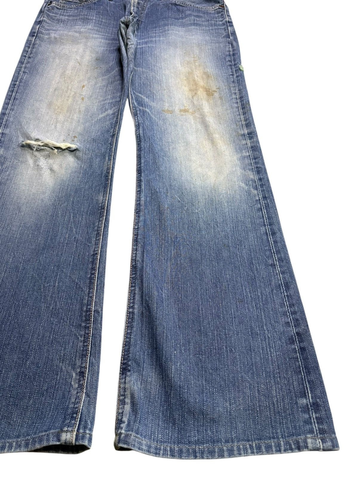 Lee Vintage Lee Rusty Mud Wash Distressed Bootcut Flare Jeans Size US 32 / EU 48 - 7 Thumbnail