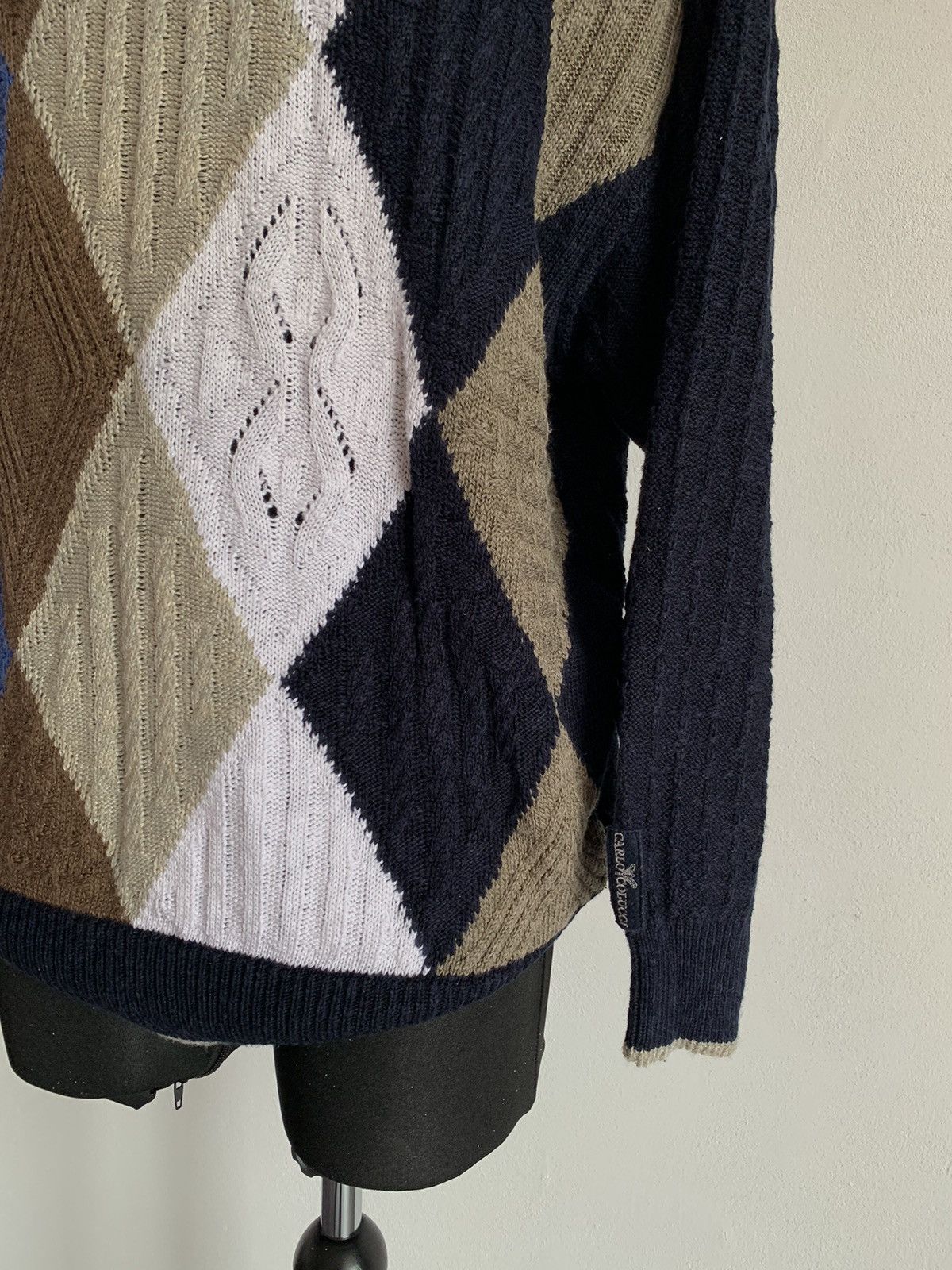 Carlo Colucci × Vintage Carlo Colucci 1/4 Zip Knit Sweater 54 size Men’s Size US L / EU 52-54 / 3 - 8 Thumbnail