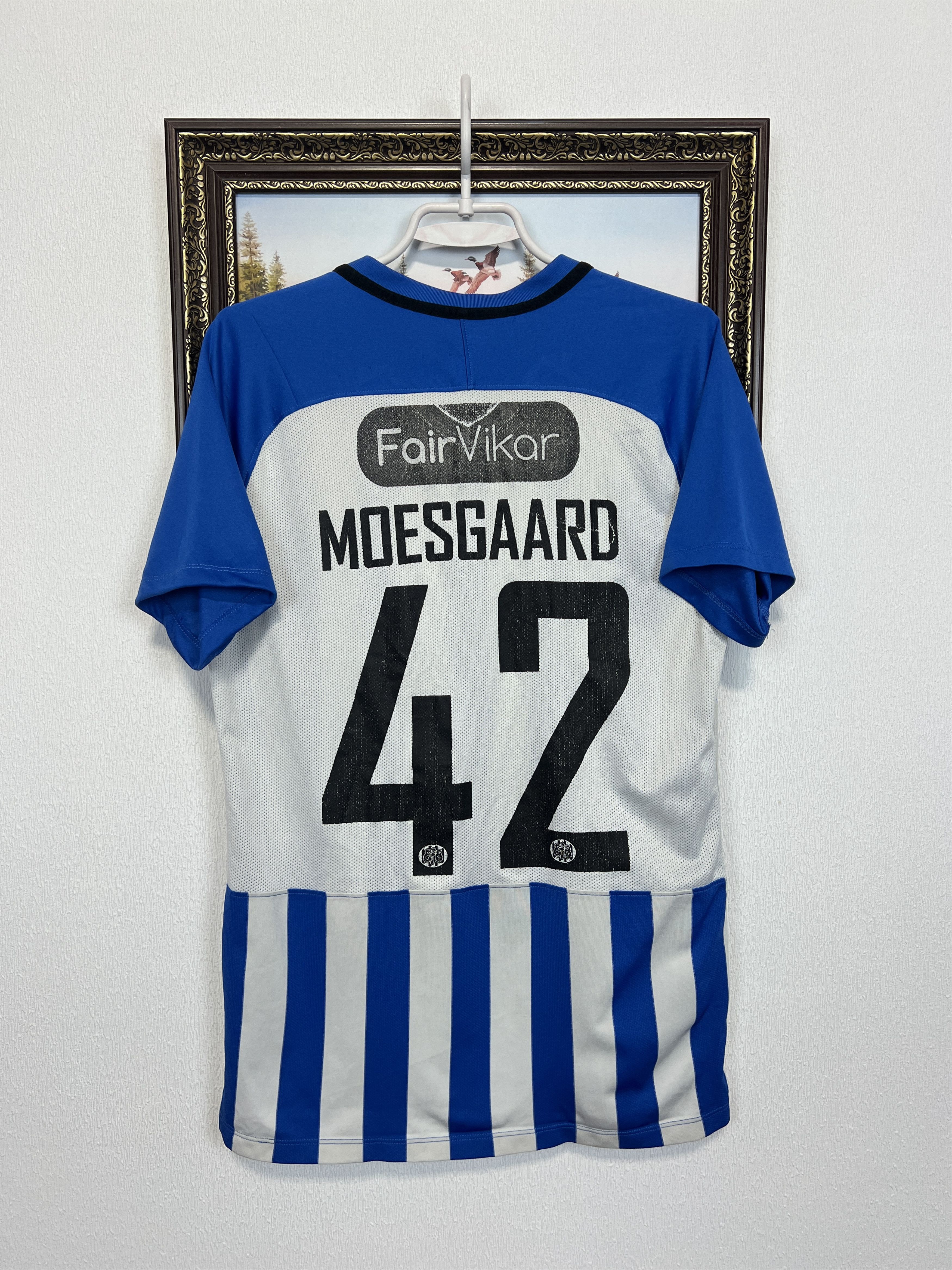 Nike Esbjerg Home football shirt Player Issue Jersey Moesgaard Size US M / EU 48-50 / 2 - 9 Thumbnail