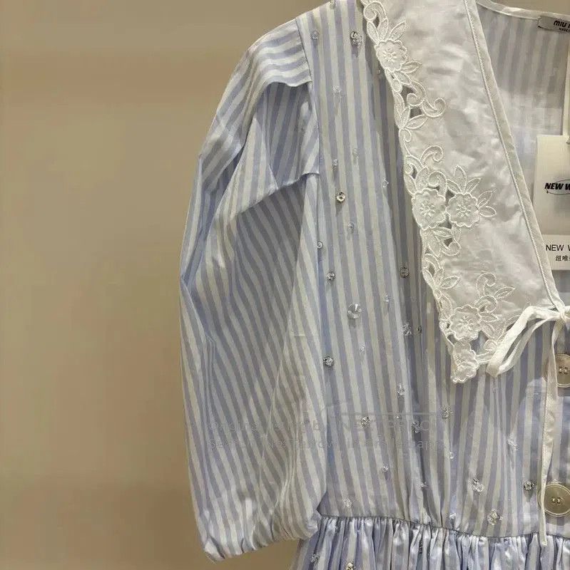 Miu Miu Miu Miu Summer Light Blue Mid-Length Dress . Size M / US 6-8 / IT 42-44 - 7 Thumbnail