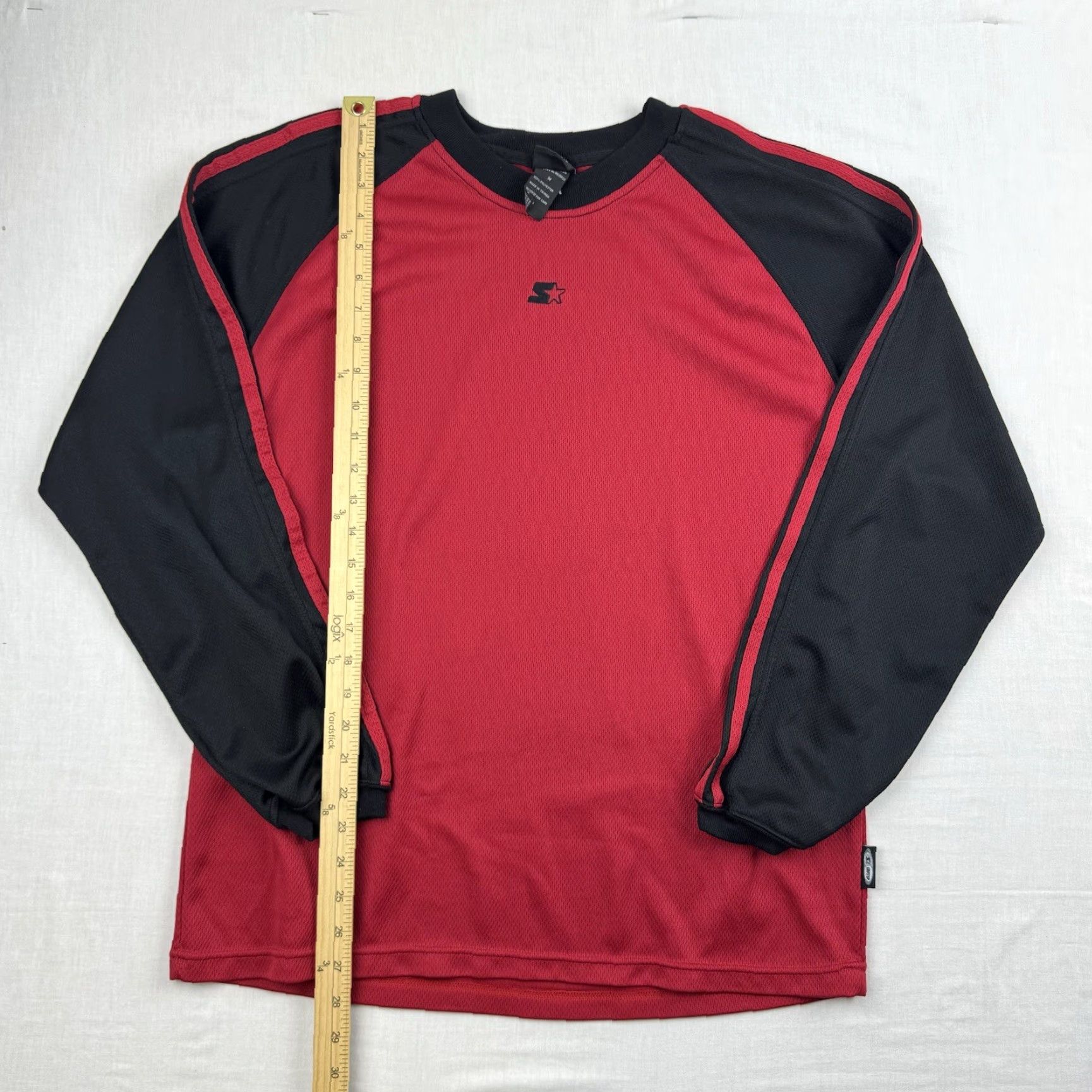 Starter VINTAGE Starter Athletic Long Sleeve Shirt Adult Medium Red Center Logo Sports Shirt Size US M / EU 48-50 / 2 - 7 Thumbnail