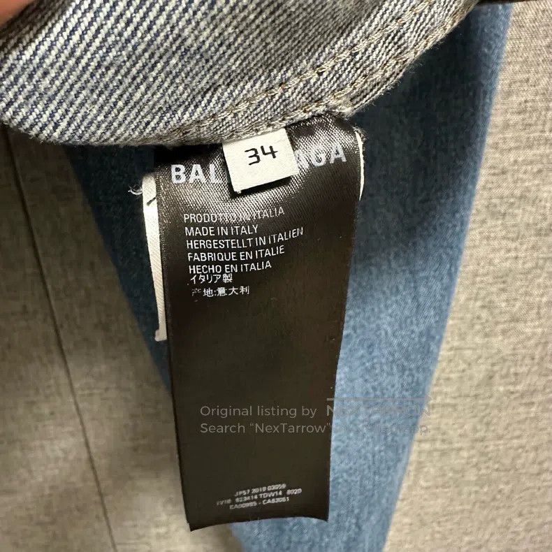 Balenciaga Balenciaga Double ball denim jacket Size XXS / US 00 / IT 34 - 4 Thumbnail