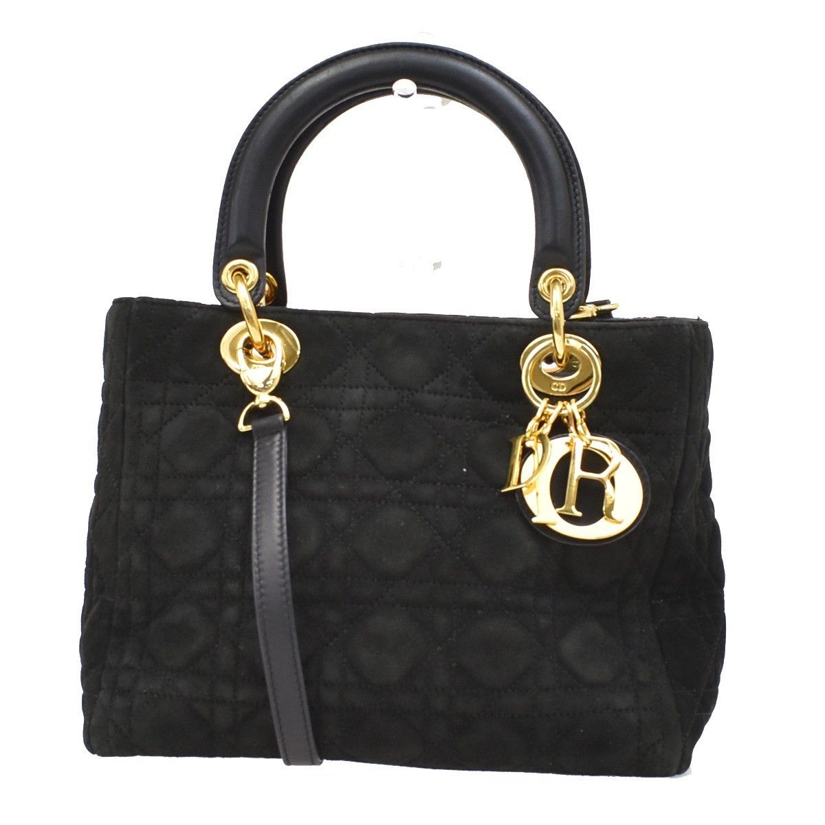 Dior Christian Dior Lady Dior Bag Cannage Stitch Suede Size ONE SIZE - 1 Thumbnail