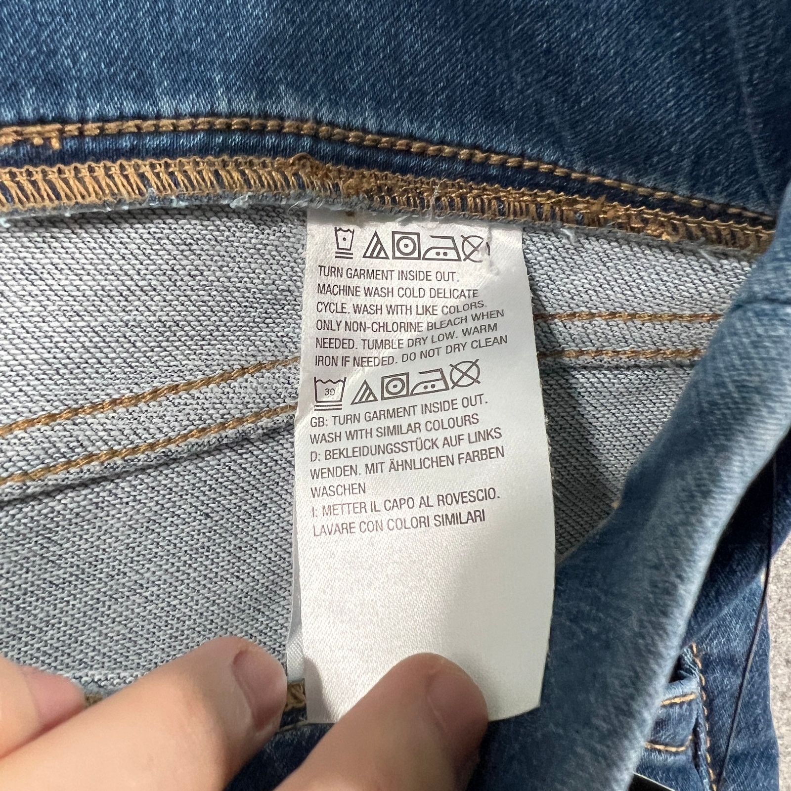Other Joan Rivers Cotton Blend Stretch Denim Capri Pant w/ Snap Size 36" / US 14 / IT 50 - 10 Thumbnail