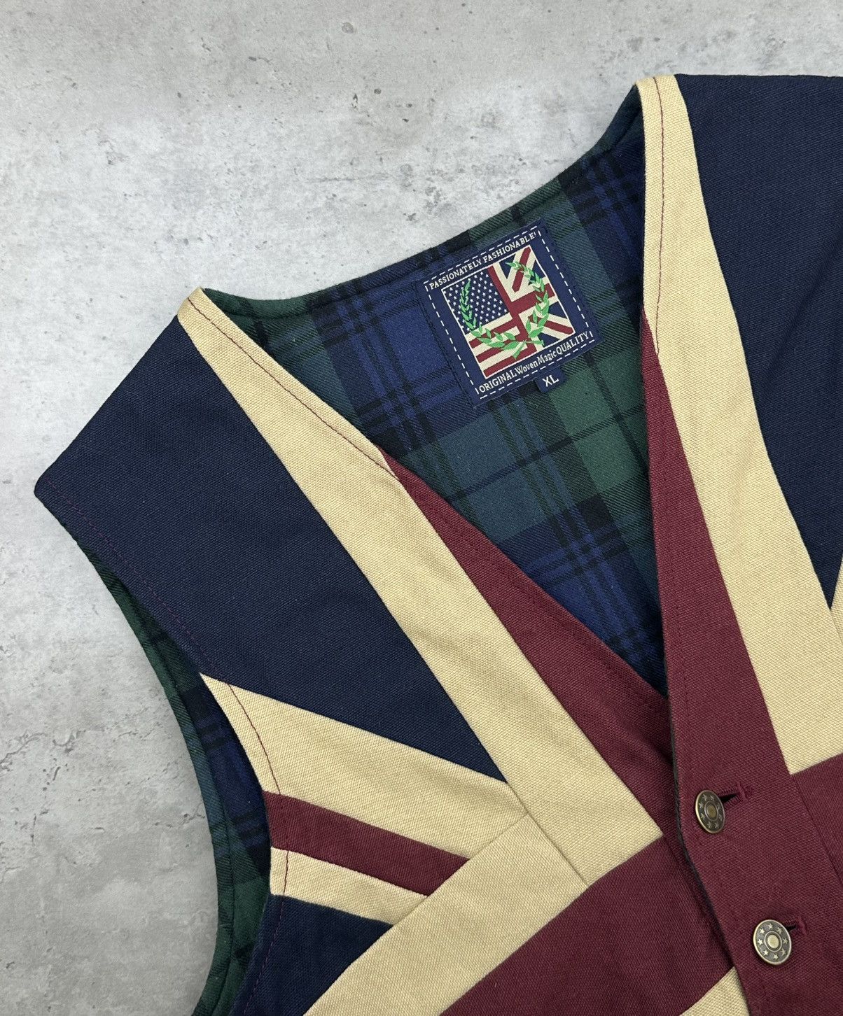 Other British Classic Vintage Union Jack Waistcoat Flag Vest XL Size US XL / EU 56 / 4 - 9 Thumbnail
