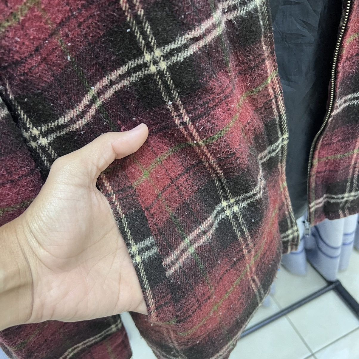 Flannel Vintage JapaneseBrand Feusion Flannel Zipper Jacket wool Size US L / EU 52-54 / 3 - 3 Thumbnail