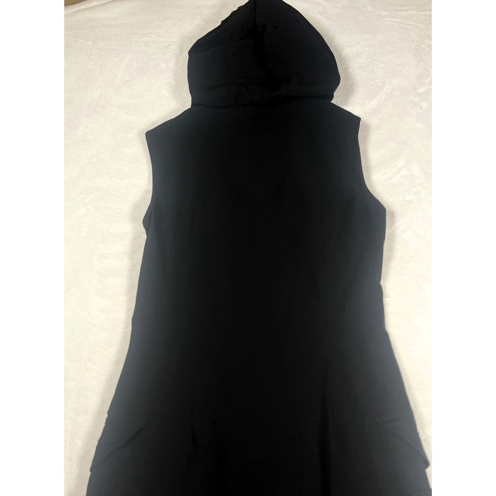Vintage DZHAVAEL Couture Dress Womens S Black Tie Dye Hooded Sleeveless Ruched Shift dress Size S / US 4 / IT 40 - 6 Thumbnail