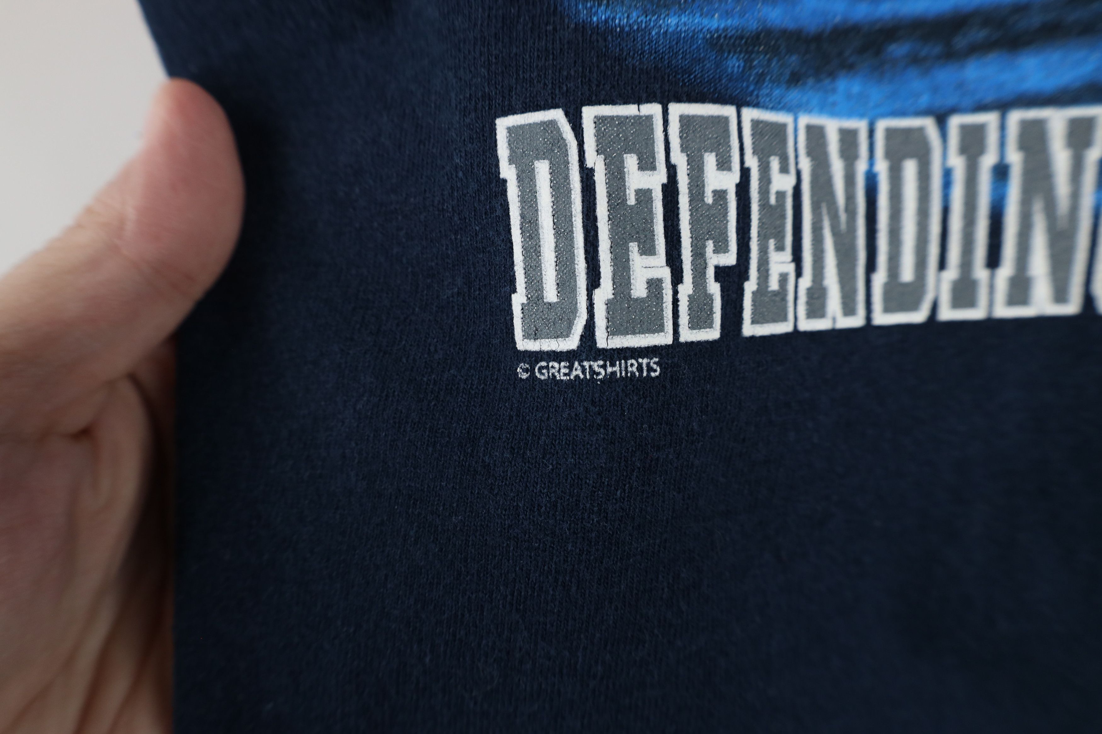 Vintage Vintage 90s Spell Out United States Navy T-Shirt Blue Cotton Size US M / EU 48-50 / 2 - 5 Thumbnail