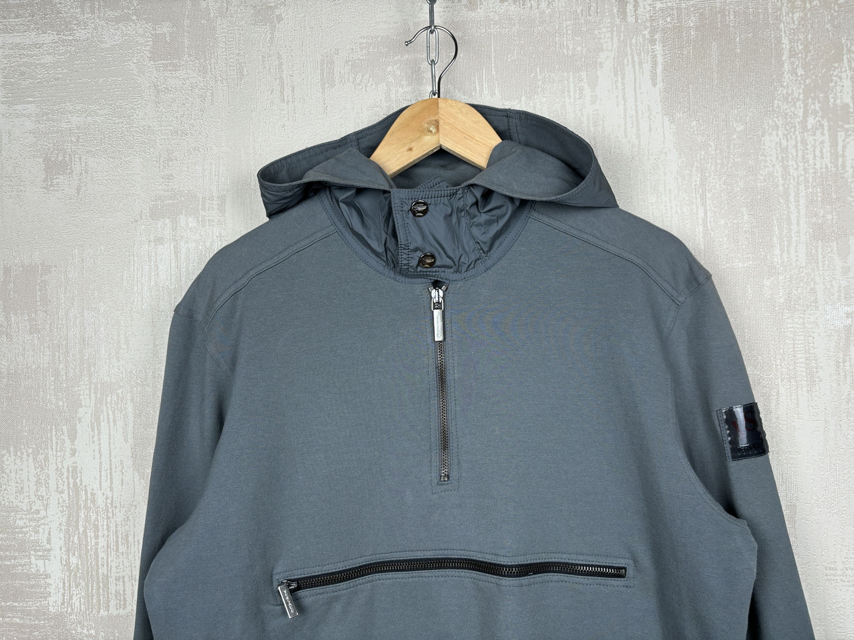 Versace × Vintage Vintage Versace Sport Half Zip Hoodie Made in Italy Size US XL / EU 56 / 4 - 3 Thumbnail