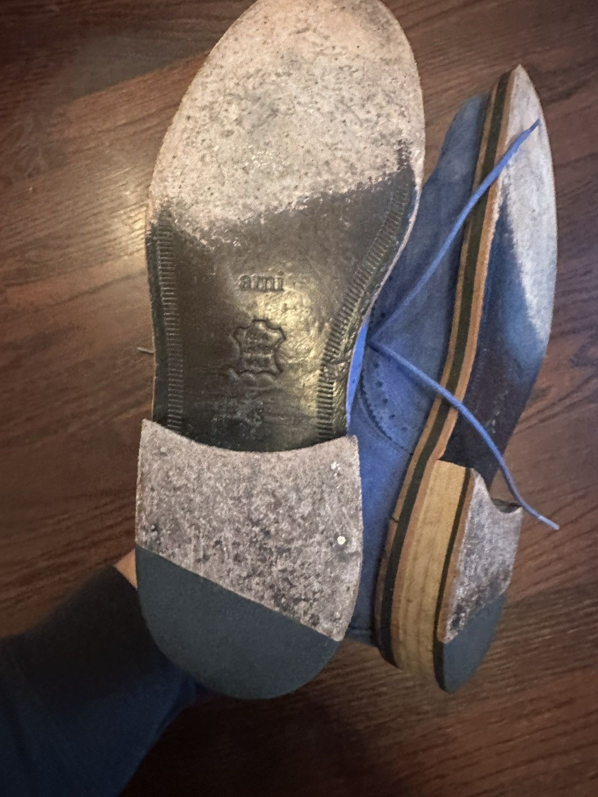 AMI AMI Light Blue Suede Brogue (43) Size US 10 / EU 43 - 7 Thumbnail