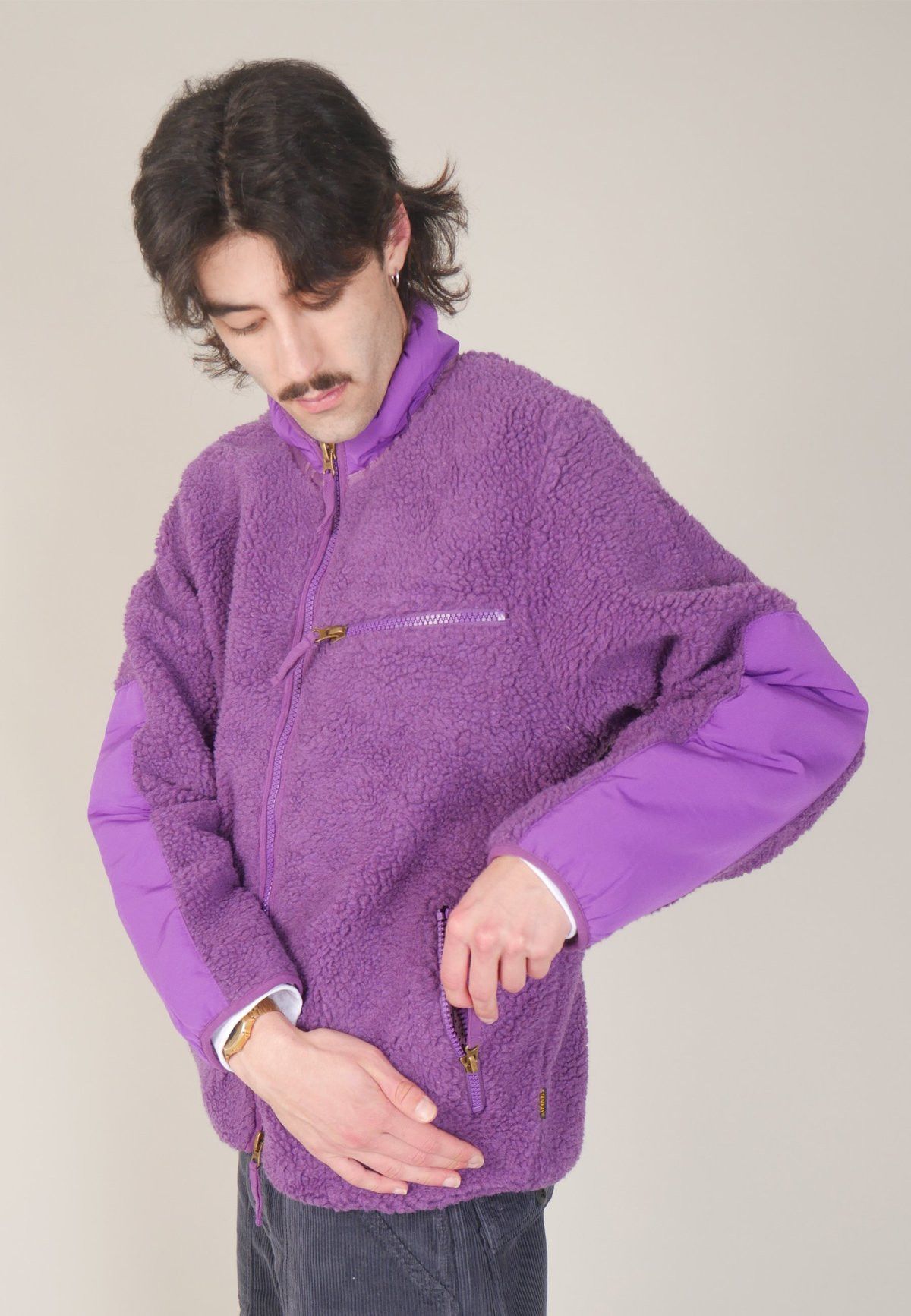 Stan Ray Stan Ray High Pile Fleece Zip-up Jacket in Purple Size Small Size US S / EU 44-46 / 1 - 15 Thumbnail