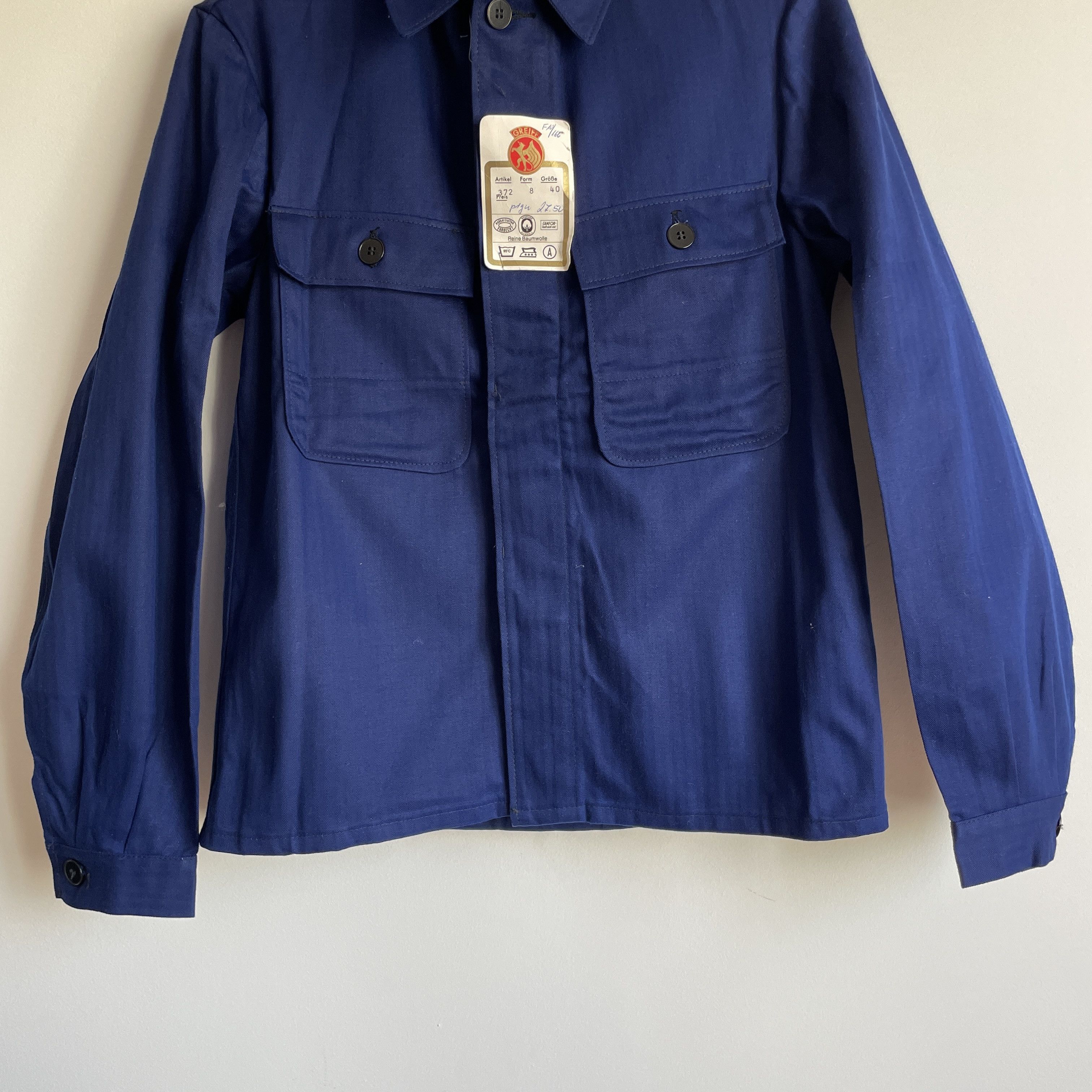 Vintage DEADSTOCK Greiff Vintage European Herringbone Work Jacket Size US M / EU 48-50 / 2 - 5 Thumbnail