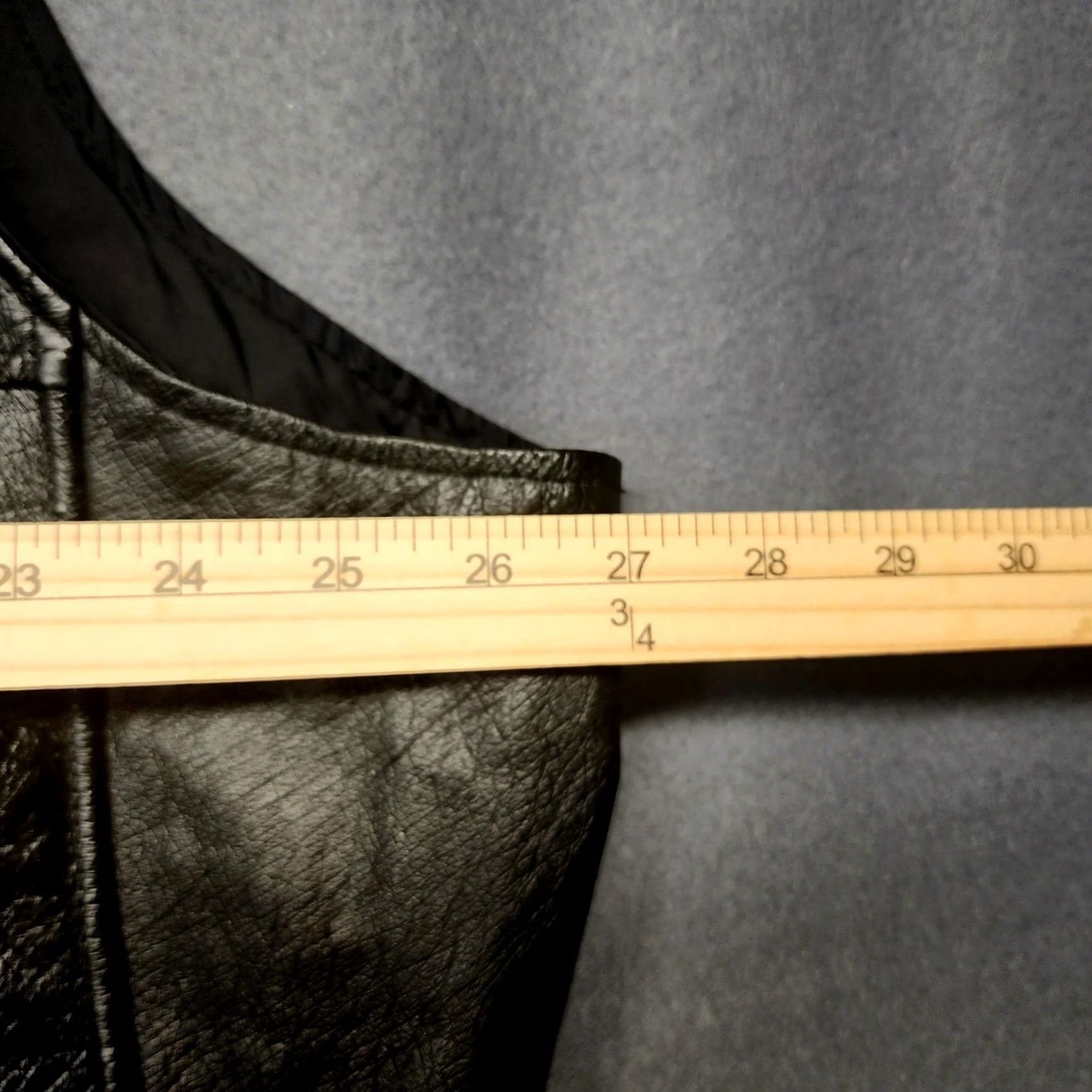 Vintage KS Leather Vest Mens 3XL Black Genuine Button Front Waistcoat Back Buckle Lined Size US XXL / EU 58 / 5 - 5 Thumbnail