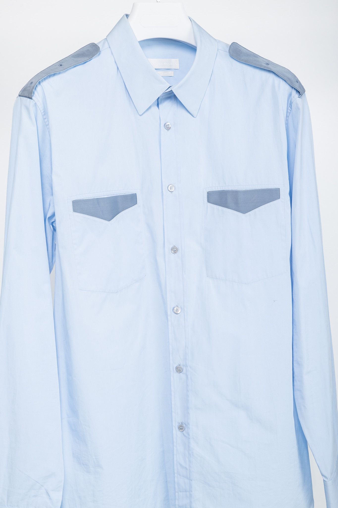 Alexander McQueen Alexander McQueen Cotton-Poplin Grosgrain-Trim Button Shirt Size US XL / EU 56 / 4 - 3 Thumbnail