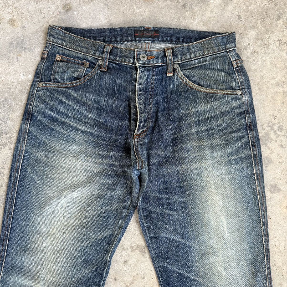 Morgan Homme Vintage Morgan Homme Flare Faded Denim Jean Pants W32 Size US 32 / EU 48 - 2 Thumbnail